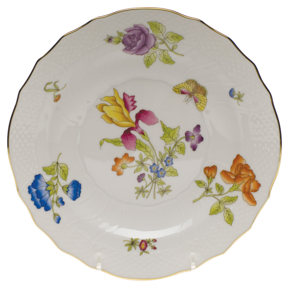 Vintage Iris Floral Salad Plate - Hand-Painted Ceramic Dinnerware for Elegant Dining & Home Decor - Perfect for Weddings, Parties & Special Occasions