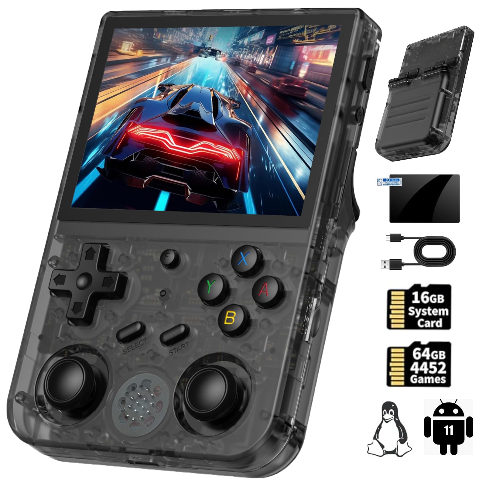 RG353V Retro Handheld Game Console - 3.5