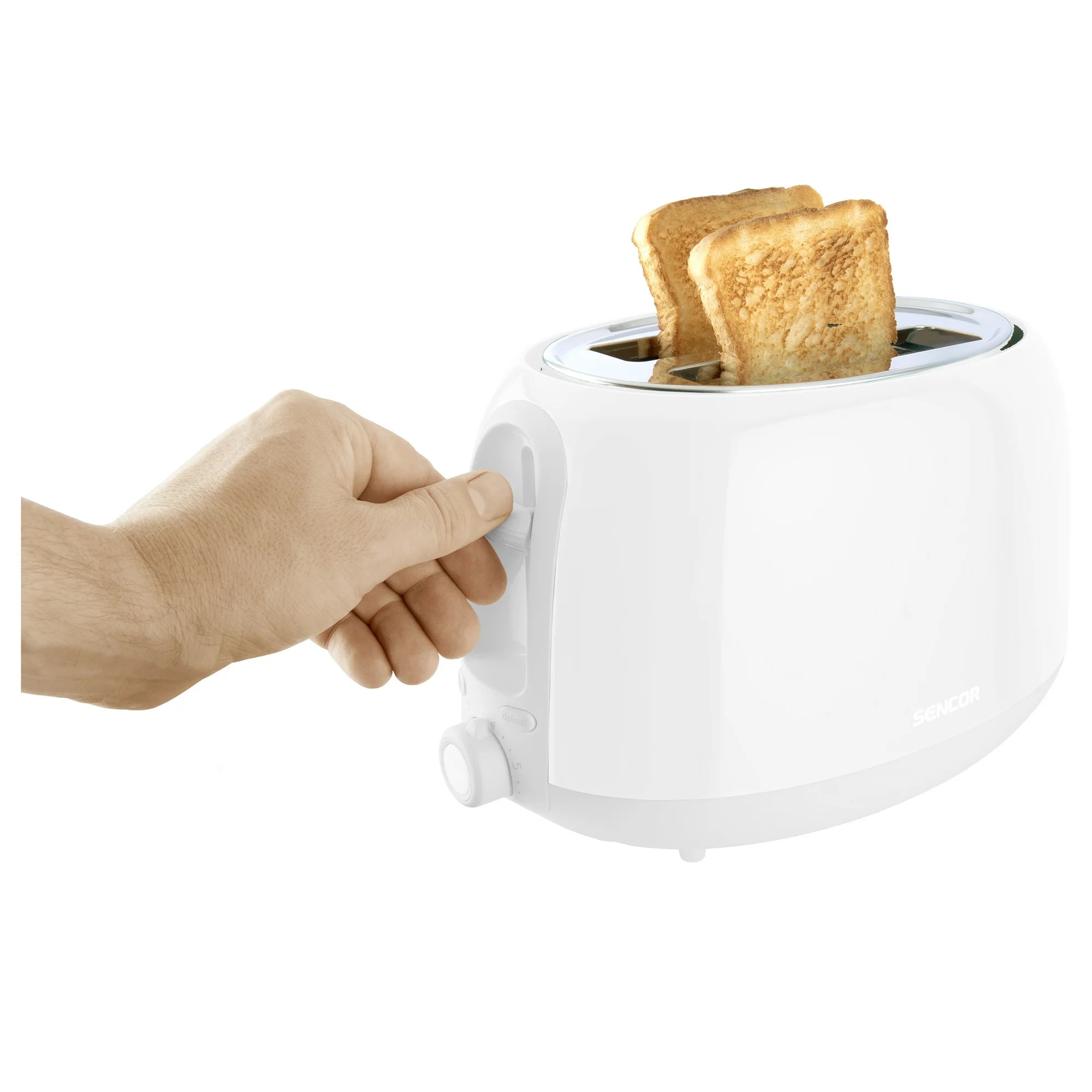 SENCOR STS2700WH 2-Slot Toaster White - Perfect for Breakfast, Kitchen & Small Spaces - Quick Toast for Bagels, Bread & Pastries