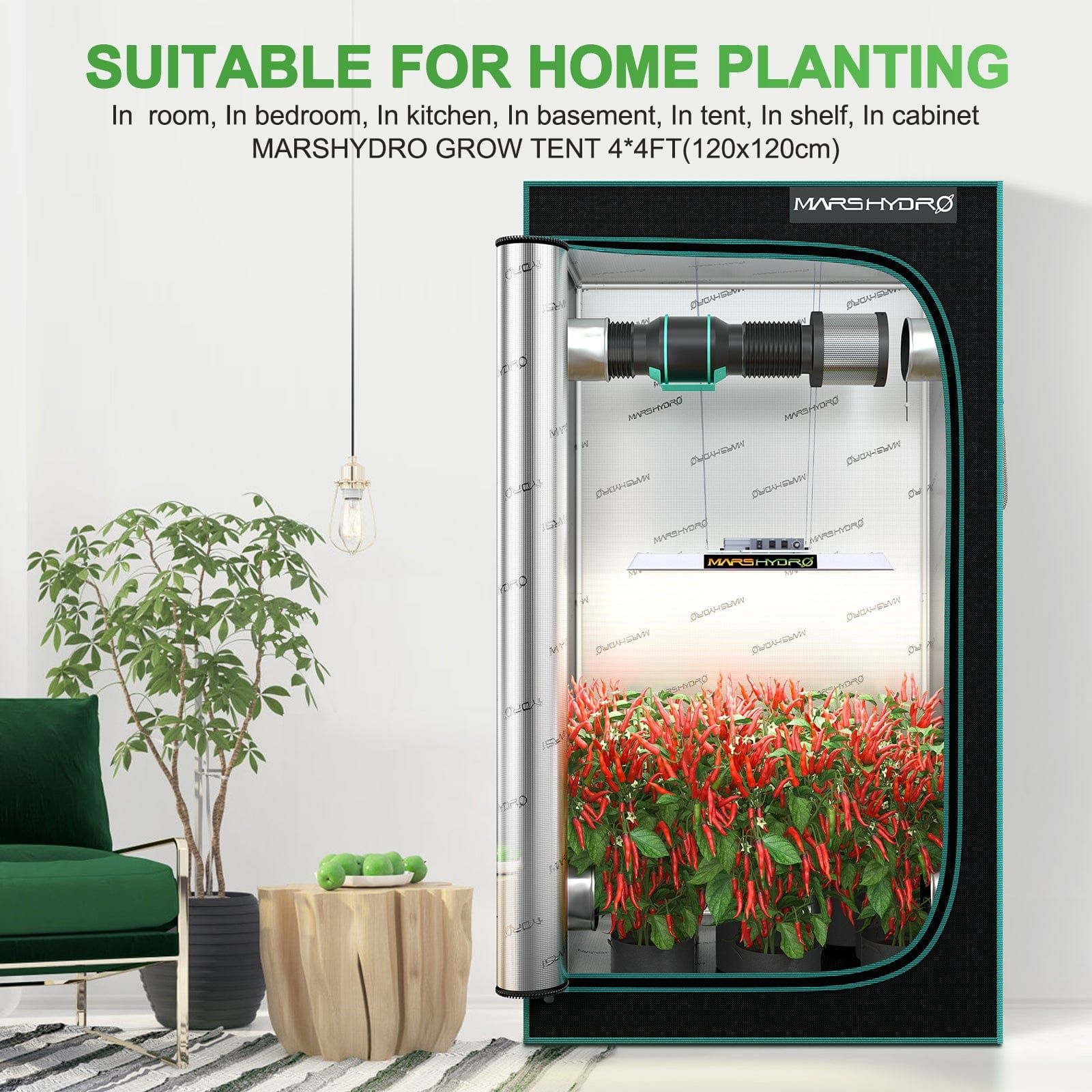 Mars Hydro TS 3000 Full Spectrum LED Grow Light for Indoor Plants - High Efficiency Hydroponic Lighting System for Vegetables, Flowers & Cannabis Cultivation | Perfect for Grow Tents, Greenhouses & Home Gardens