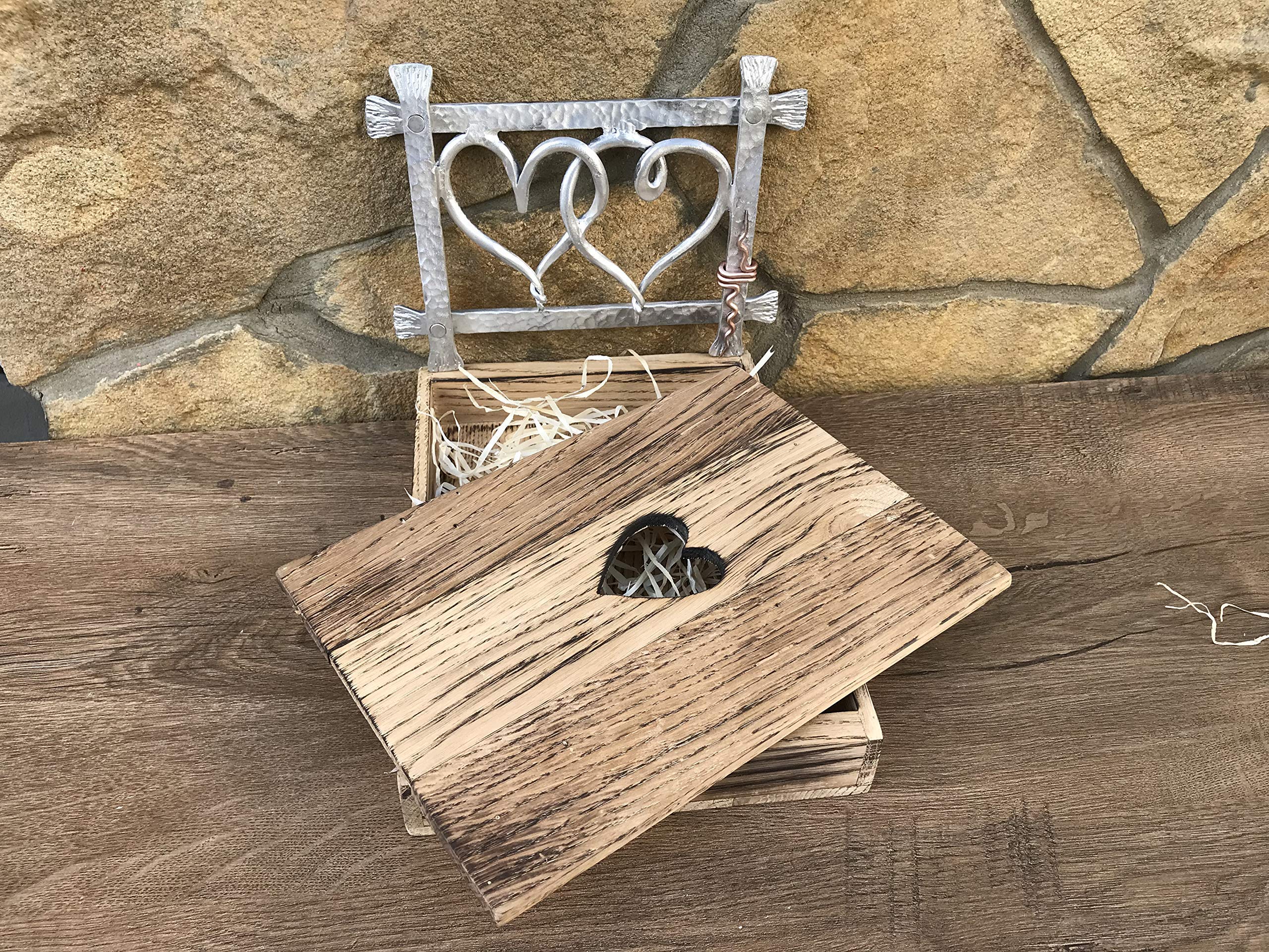 Elegant Tin Anniversary Gift in Wooden Box - 10th Wedding Anniversary Present for Couples - Perfect for Milestone Celebrations & Romantic Occasions