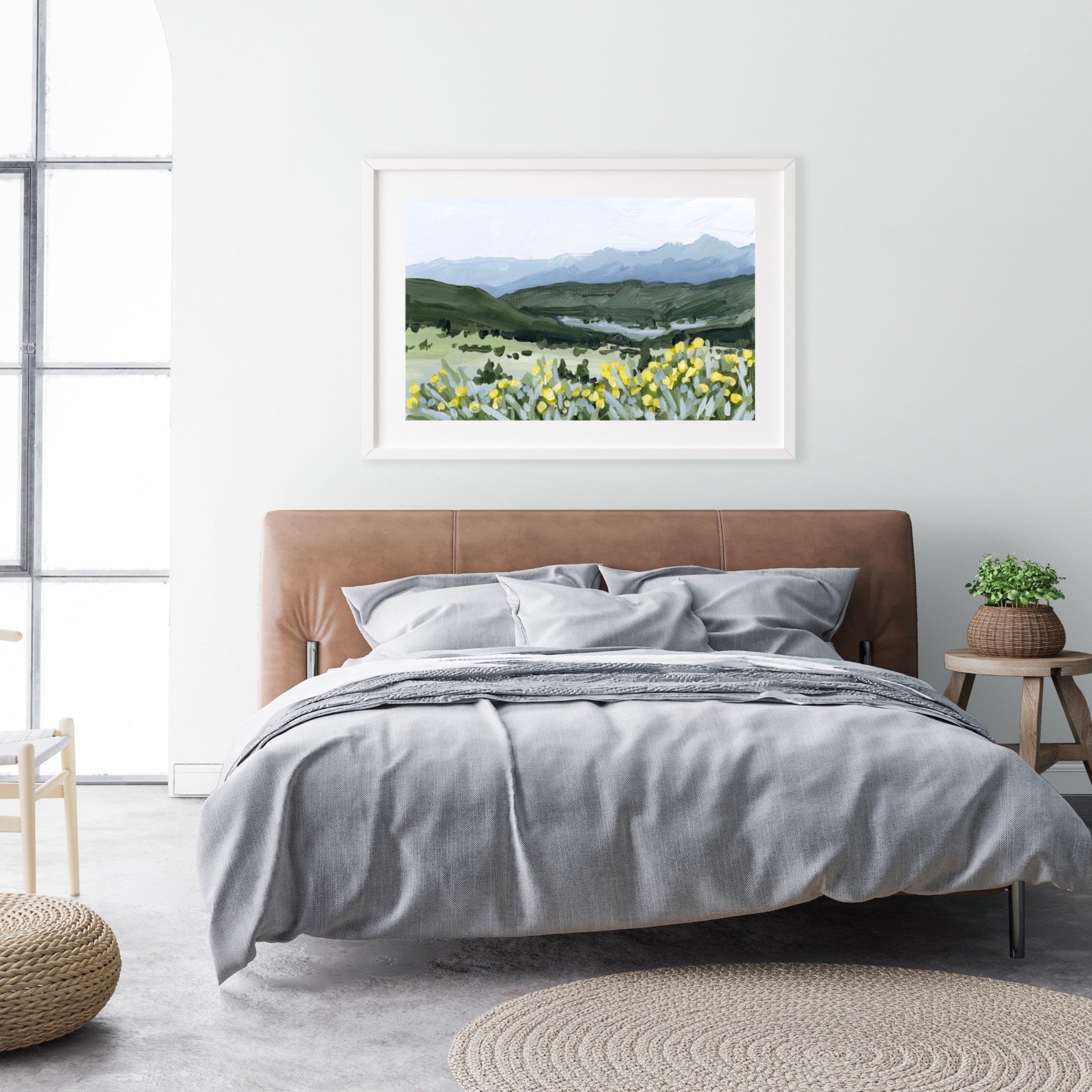 Wildflower Hike Art Print - Nature-Inspired Wall Decor for Home, Office & Gifts | Perfect for Living Room, Bedroom & Nursery