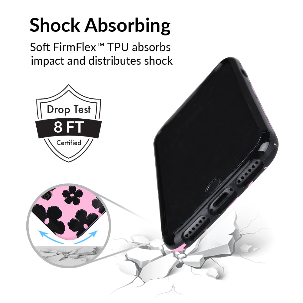 Pink Le Fleur iPhone Case - Cute Floral Design Protective Cover for iPhone 13/14/15 - Perfect for Everyday Use, Travel & Gifting
