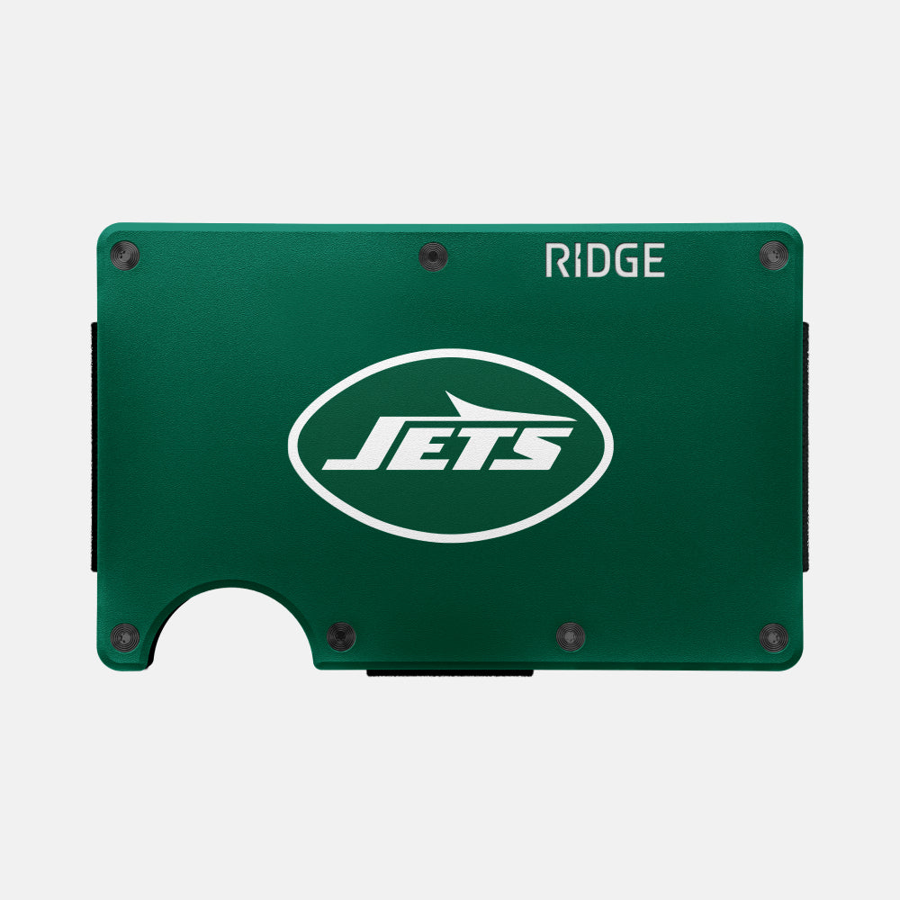 Ridge Wallet for Men - Slim RFID Blocking Minimalist Front Pocket Wallet - New York Jets NFL Team Design - Perfect for Everyday Carry, Travel & Gifts