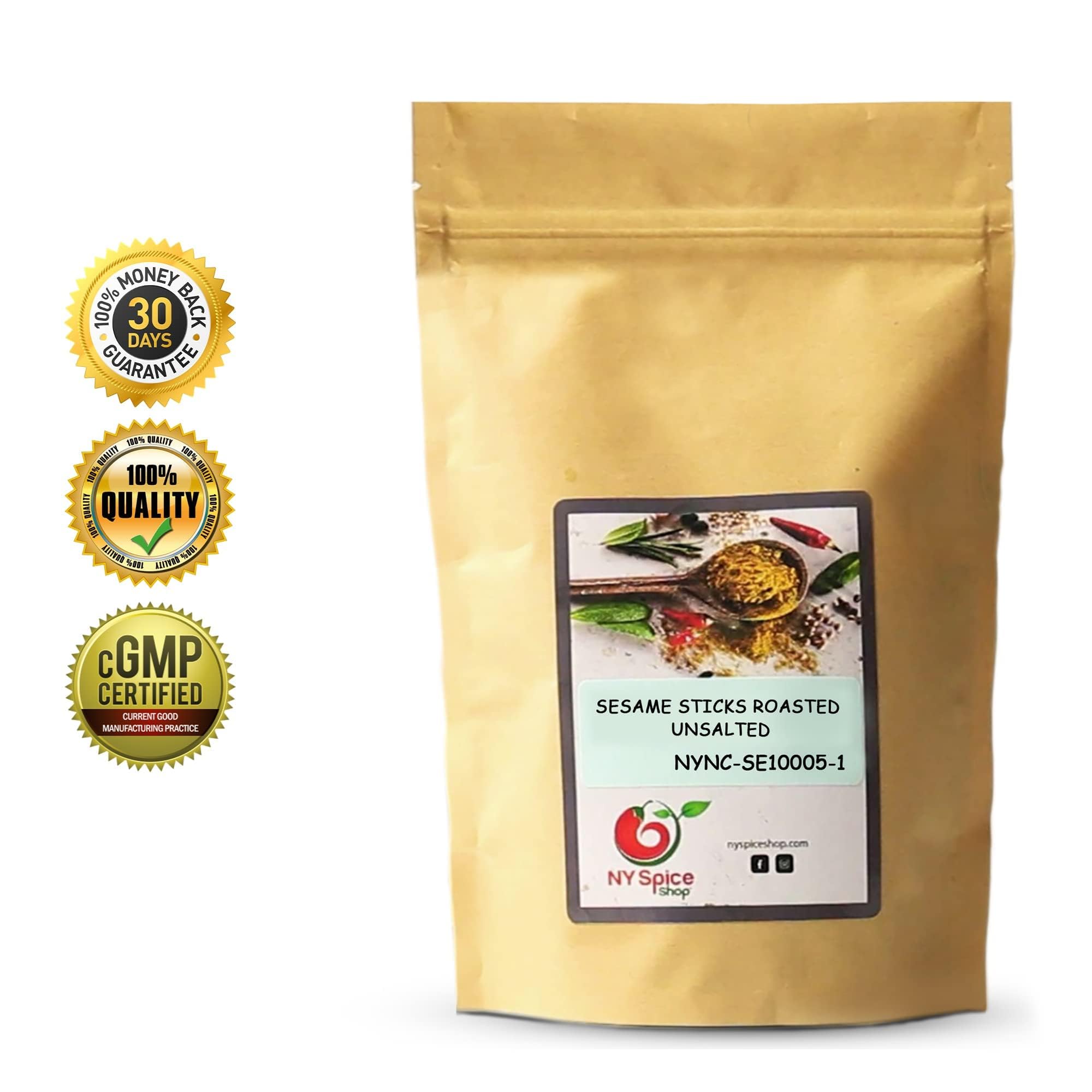 Honey Roasted Sesame Sticks Snacks - 1 Pound Bulk Gourmet Sesame Seed Treats - Crunchy & Fresh NY Spice Shop Specialty - Perfect for Office Snacking, Afternoon Energy Boost & Healthy On-the-Go Treats