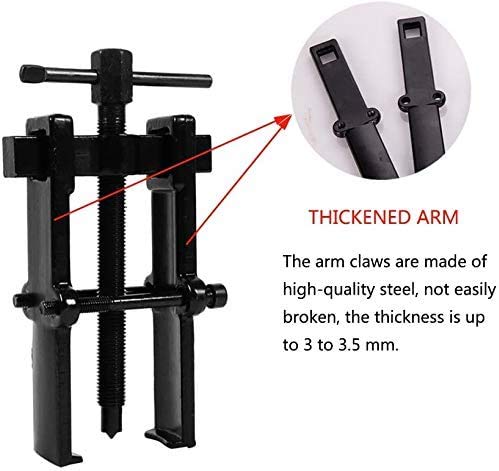 Two Jaw Bearing Puller - Adjustable Gear & Pulley Remover Tool for Bearing, Flywheel, Motorcycle & Auto Repair (3
