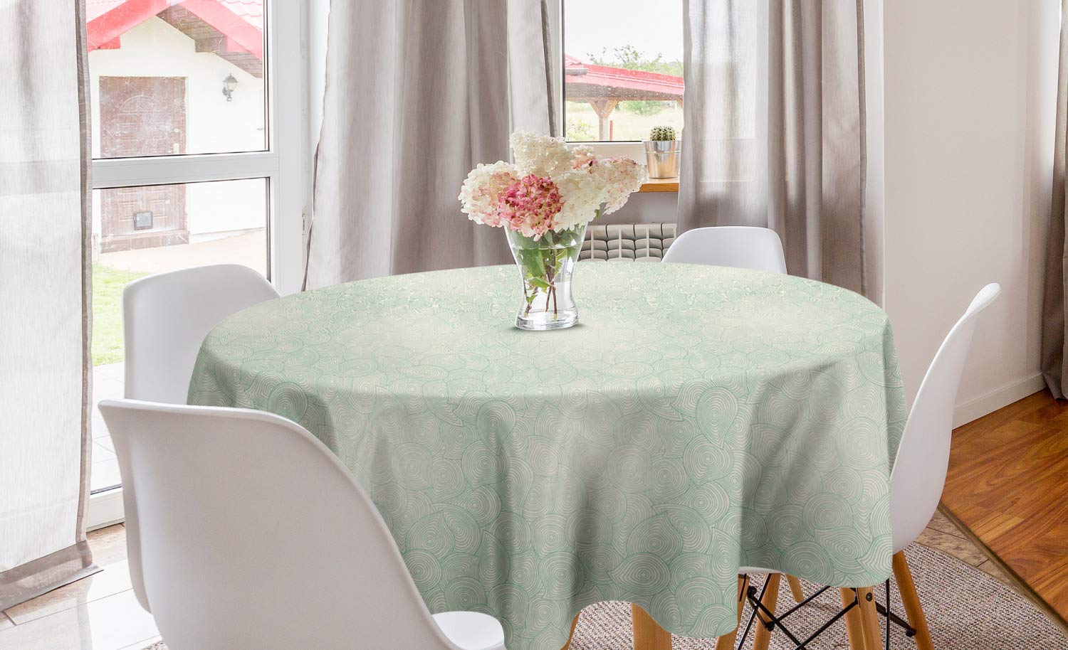 Ambesonne Abstract Round Tablecloth 60