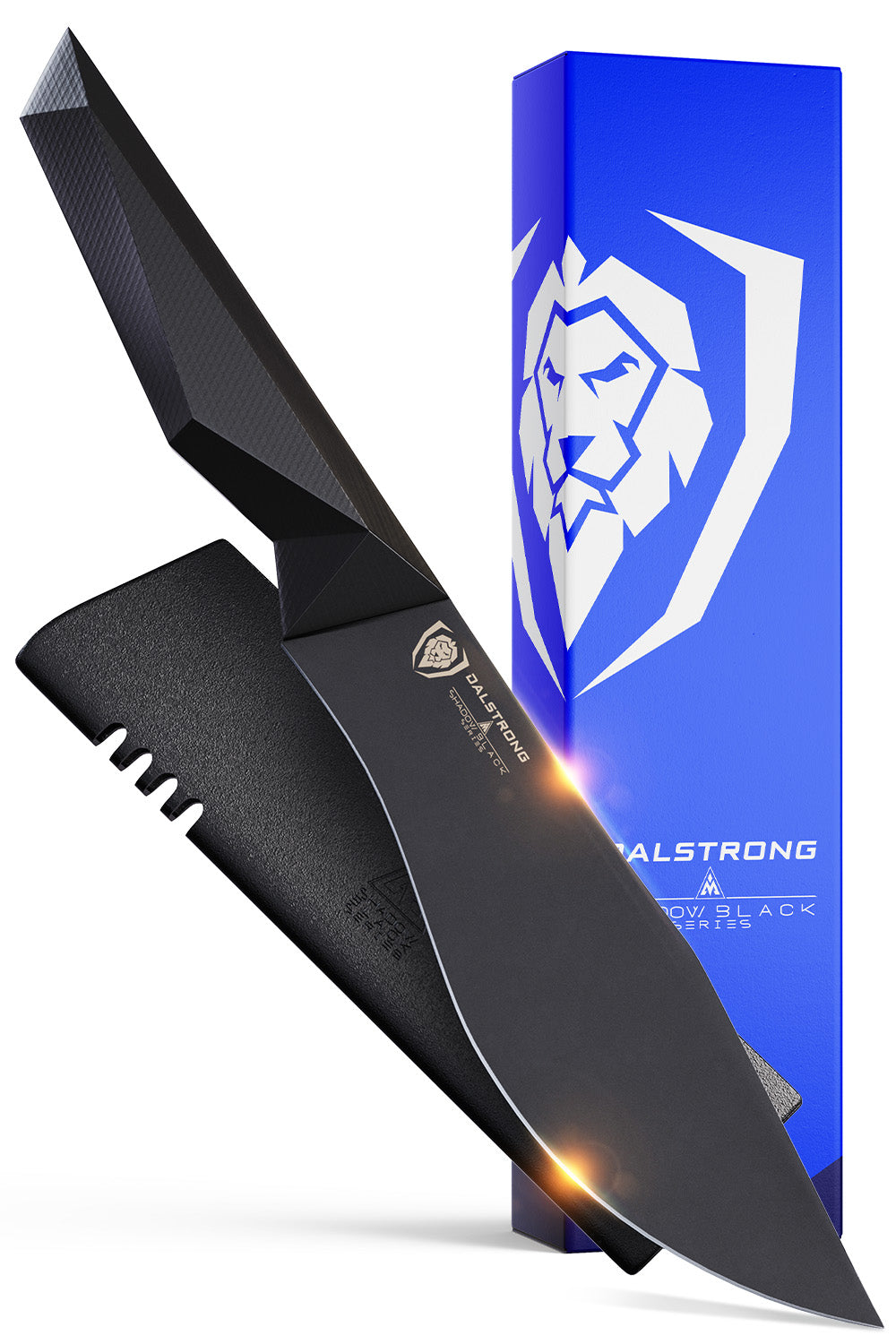 Dalstrong Shadow Black Series 7-inch Chef & Cleaver Hybrid 'Barong' Knife - NSF Certified Professional Kitchen Knife for Meat Cutting, Vegetable Chopping & Food Prep