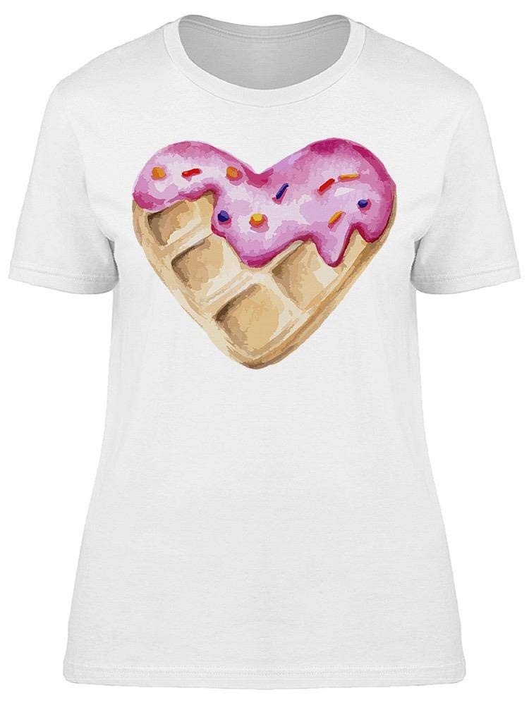 Heart Shaped Pink Glazed Waffle Tee for Women - Soft & Stylish Women's T-Shirt for Casual Wear, Date Night & Valentine's Day Outfits