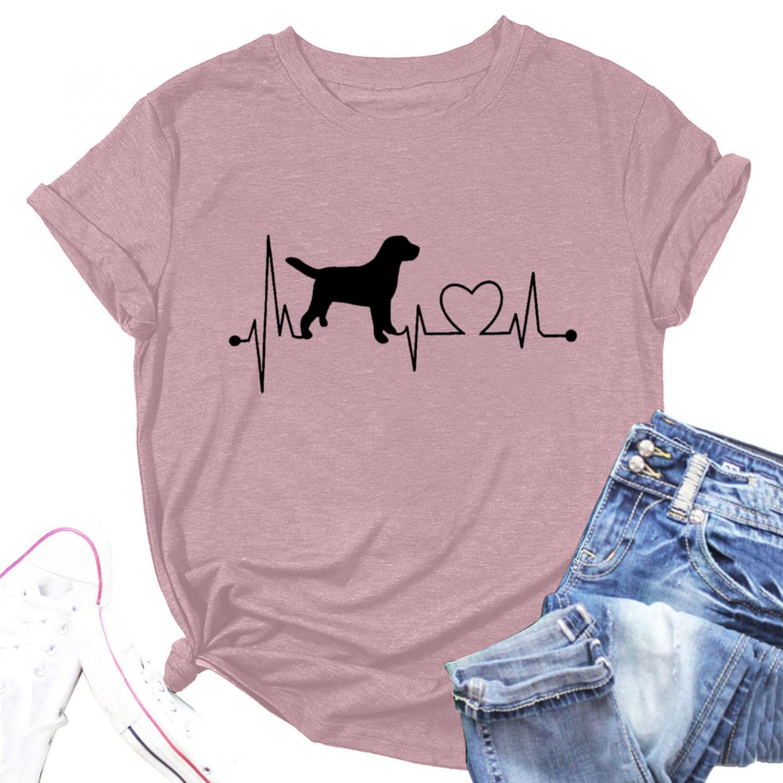 Funny Graphic Tees for Women - Cute Printed Short Sleeve T-Shirts | Casual Crewneck Blouse for Everyday Wear, Parties & Outings