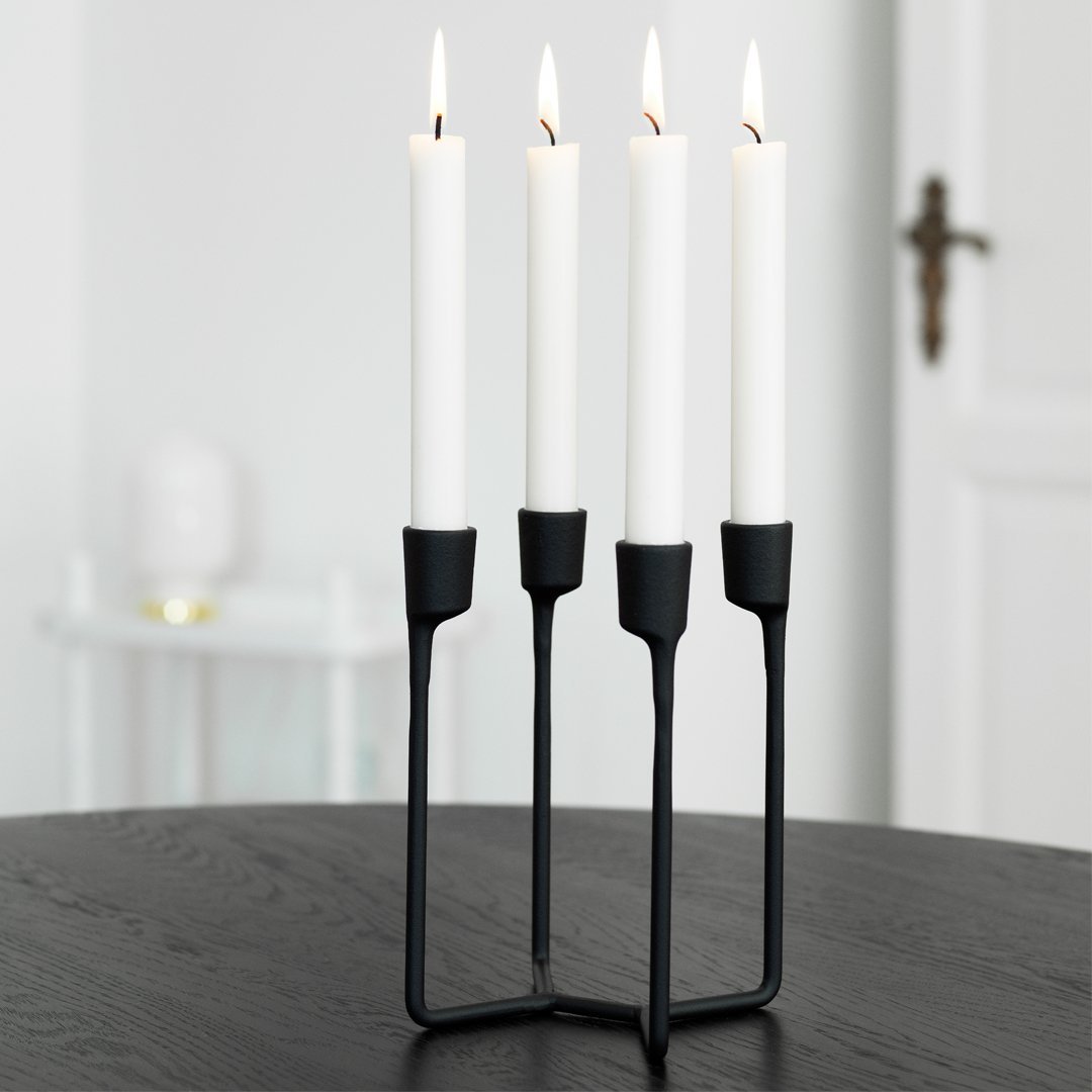 Heima 4-Arm Candle Holder Set of 4 - Elegant Home Decor for Dining Table, Wedding Centerpiece, and Romantic Ambiance Lighting
