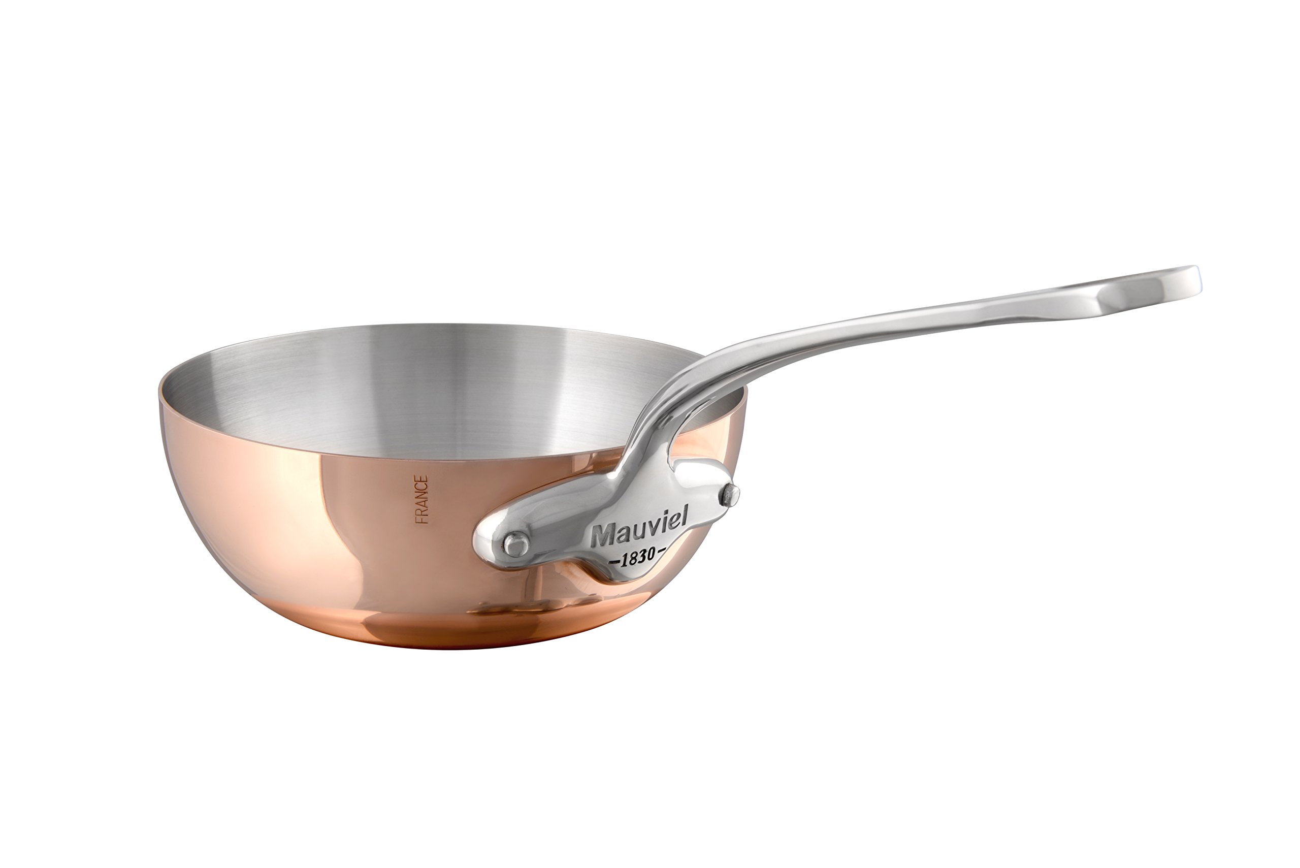 Premium Mauviel M'Heritage 150S 1.5mm Copper & Stainless Steel Chef Pan with Cast Handle - 2.1 Qt French Cookware for Professional & Home Kitchens | Perfect for Searing, Sauteing & Sauce Making