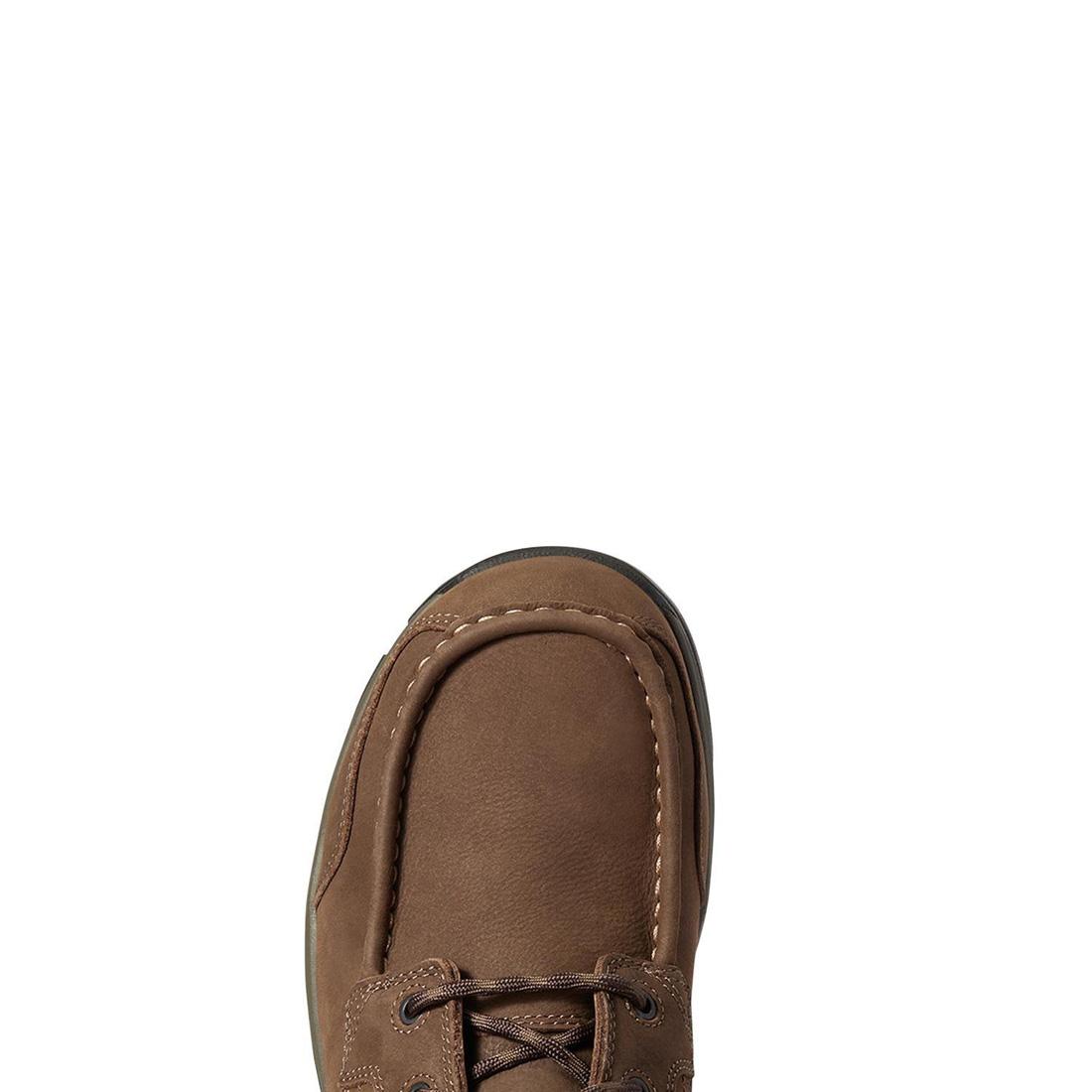 **Dark Brown Edge LTE Composite Toe SD Chukka Work Boots for Men - Lightweight & Comfortable Safety Shoes for Construction, Warehouse & Outdoor Work**