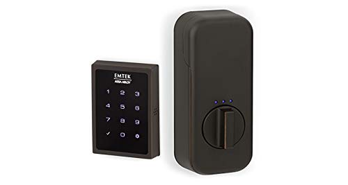 EMTEK EMP0101US10B Smart Touchscreen Keypad Deadbolt Lock - 4 Finishes (Oil Rubbed Bronze) - Keyless Entry for Home Security - Perfect for Front Doors & Smart Homes