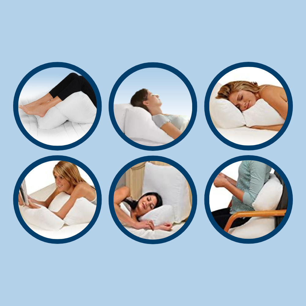 AdjustAPedic Memory Foam Pillow for Neck Pain Relief - Orthopedic Contour Support for Side, Back & Stomach Sleepers - Perfect for Home, Office & Travel Use