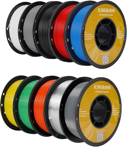 Black, White, Gray, Red Blue Green, Orange pla
