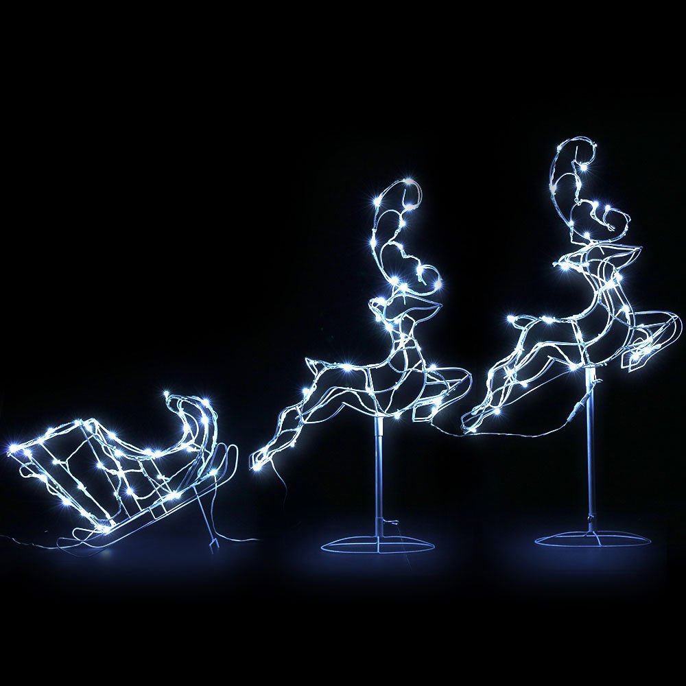 Waterproof LED Christmas Rope Lights with Reindeer Motif - Outdoor Holiday Decor for Trees, Fences & House Exteriors