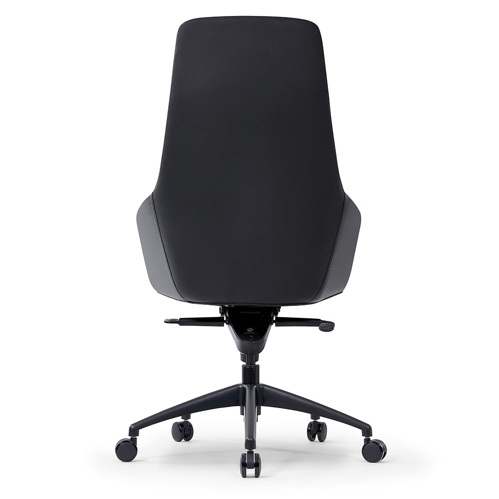 QUINN High Back Office Chair - Ergonomic Executive Desk Chair with Lumbar Support, Black - Perfect for Home Office, Gaming & Workspace Comfort