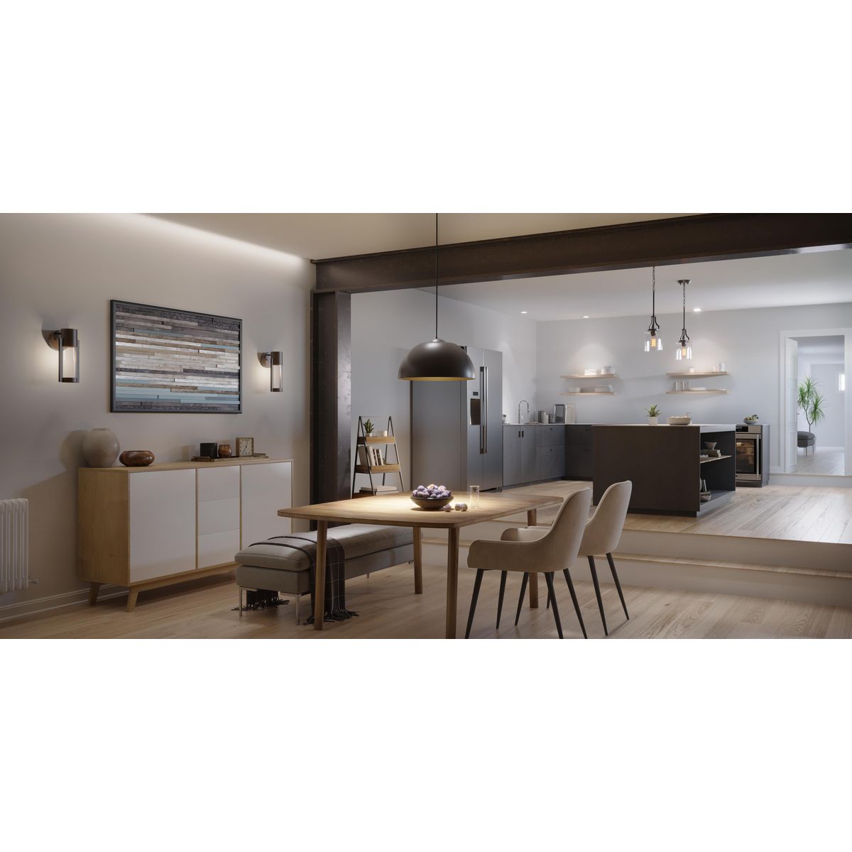 Modern Dome Collection LED Pendant Light - Energy Efficient Ceiling Fixture for Kitchen Island, Dining Room & Bedroom Lighting