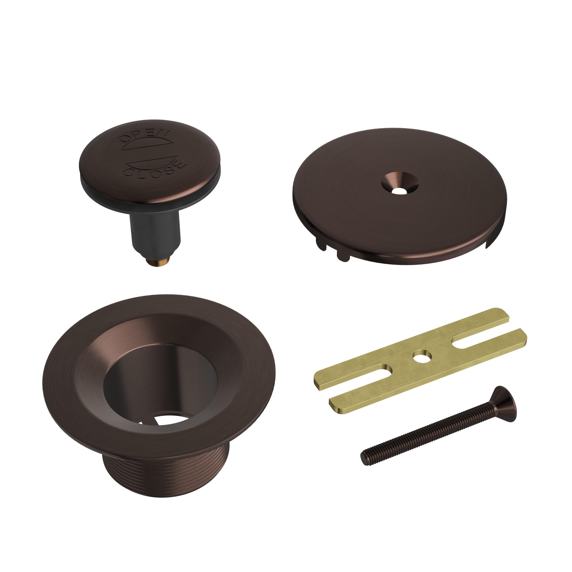 PROFLO PF622 Alcove Bathtub Pop-Up Drain & Overflow Cover Kit - Oil Rubbed Bronze Finish for Bathroom Remodel & Installation