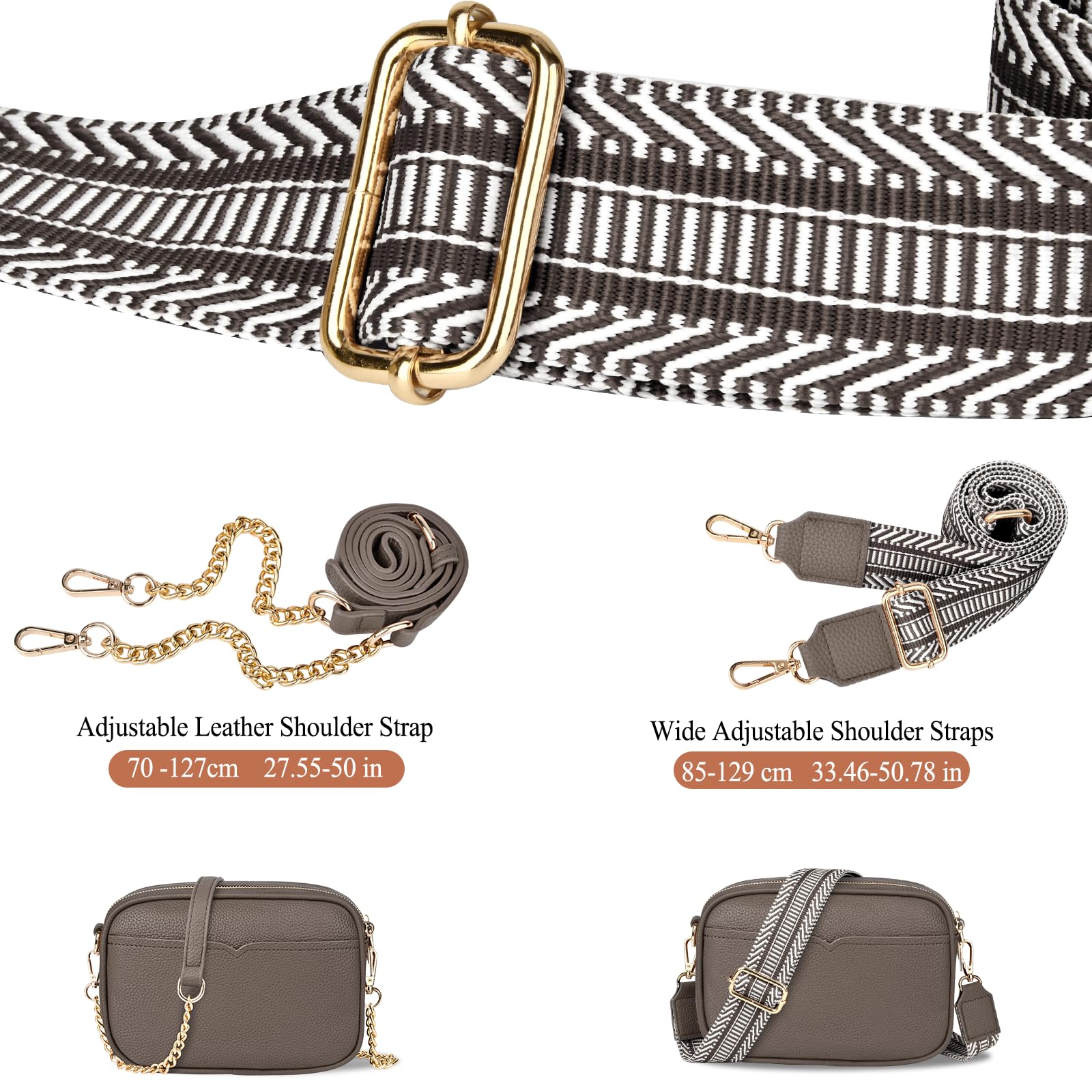 Trendy Women's Small Crossbody Bag - PU Leather Shoulder Handbag with 2 Adjustable Straps | Perfect for Everyday Use, Travel & Shopping