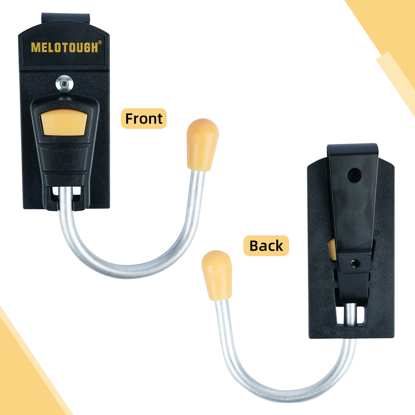 MELOTOUGH Heavy Duty Tool Belt Hook - Adjustable Drill Holster with Metal Clip for Cordless Drills, Hammers & Tools - Perfect for Construction, Carpentry & DIY Projects