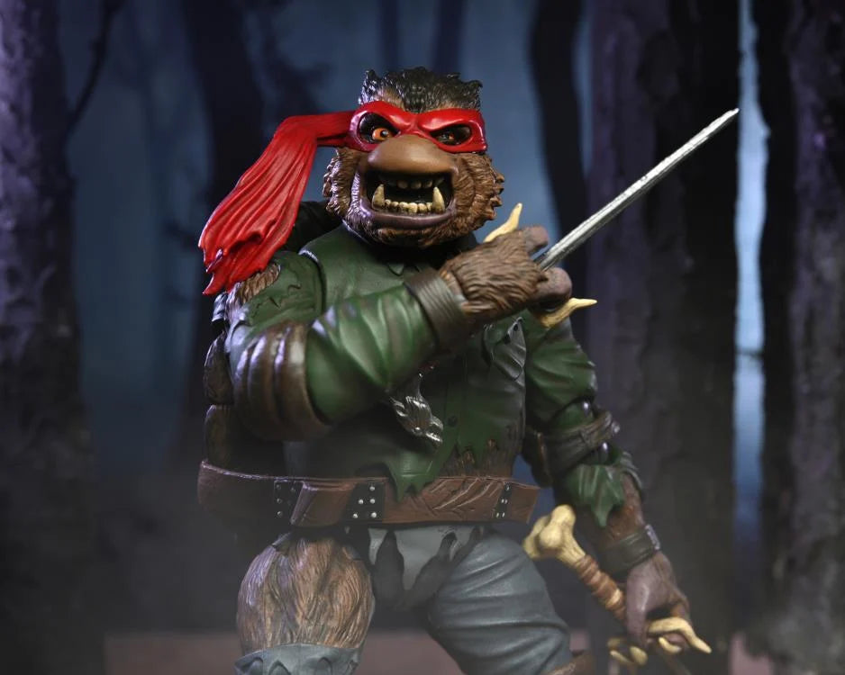 Universal Monsters x Teenage Mutant Ninja Turtles Ultimate Raphael as Wolfman Action Figure - TMNT Collectible Toy for Fans & Halloween Decor