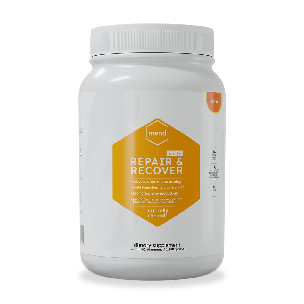 MEND Repair & Recover Citrus Protein Powder - Supports Bone, Wound & Tissue Healing | Post-Surgery Recovery & Athletic Performance Supplement