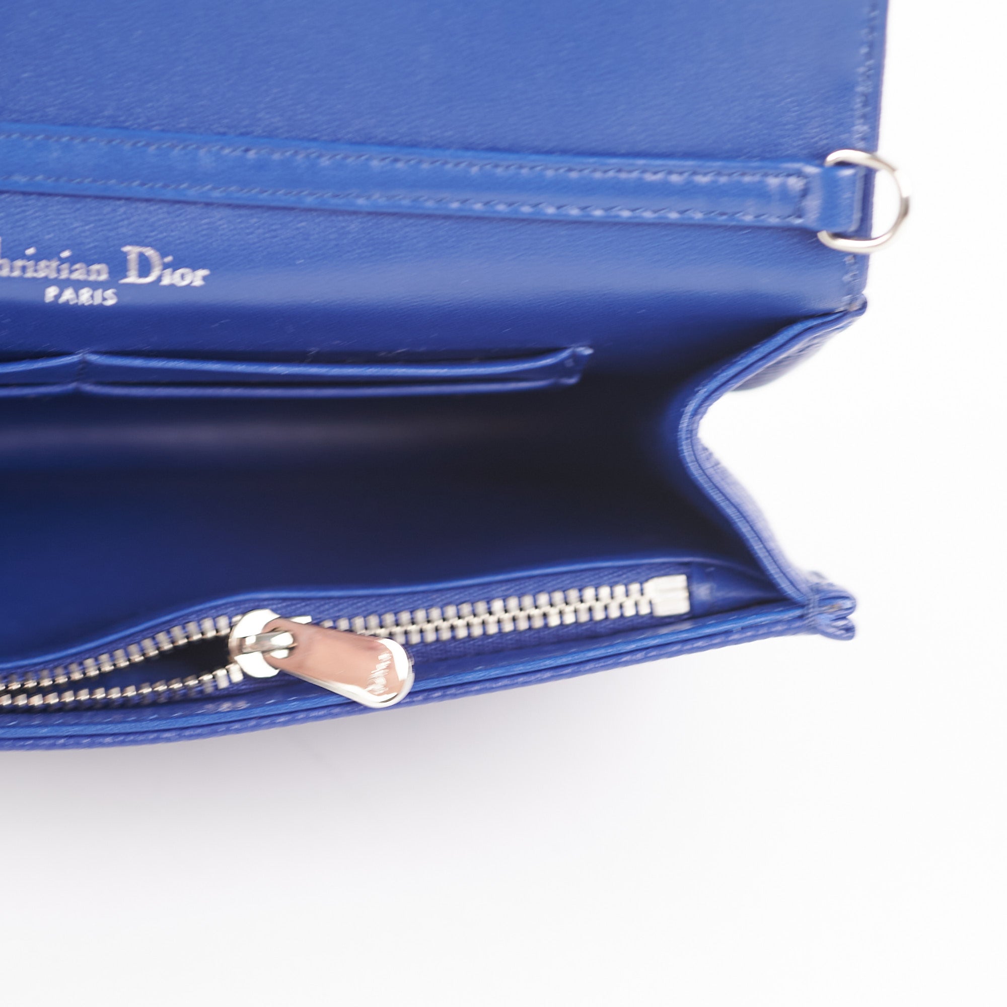Dior Diorama Wallet On Chain WOC Blue Leather Crossbody Bag for Women | Luxury Designer Handbag for Evening Parties & Special Occasions