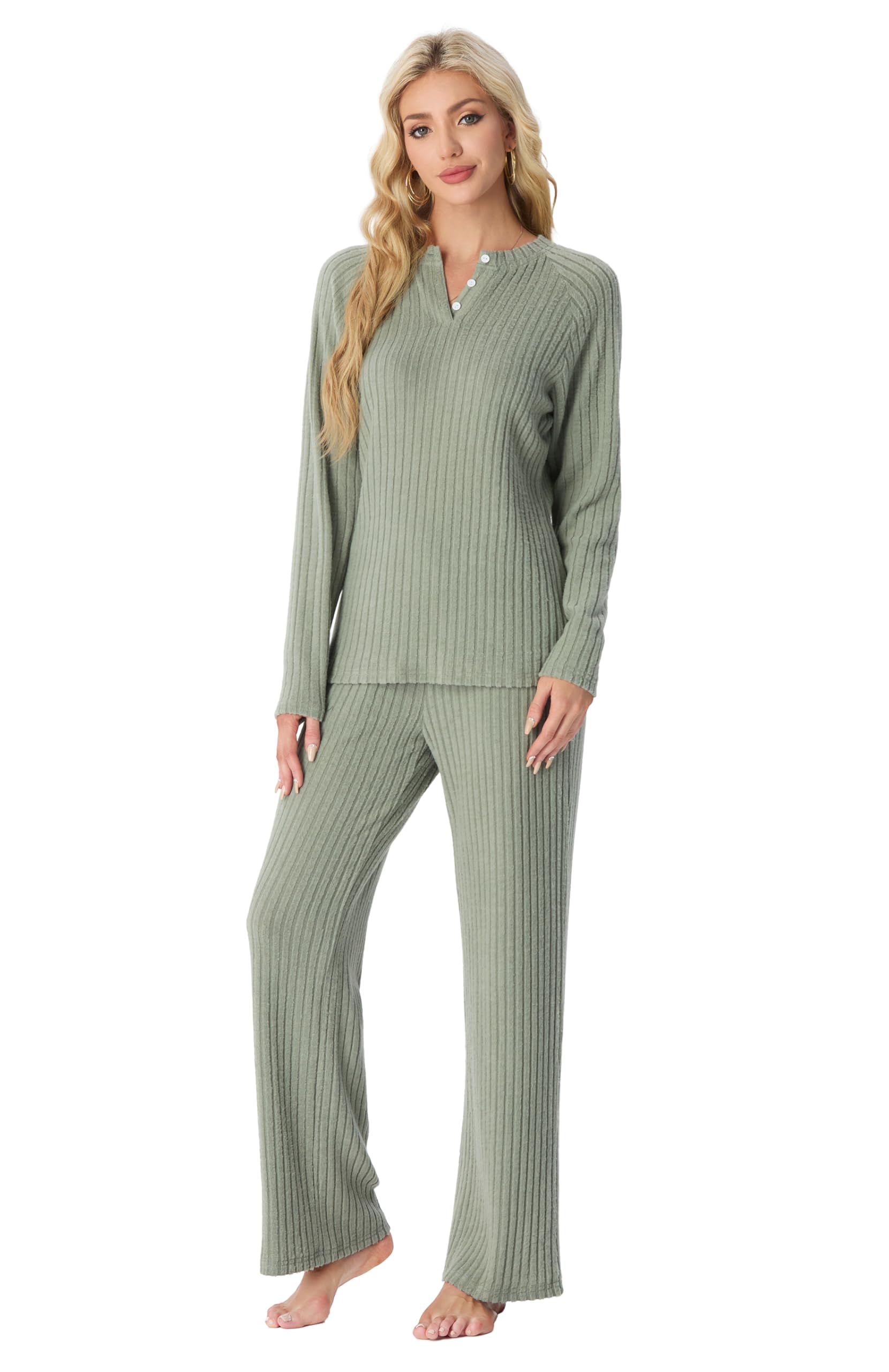PrinStory Women's Pajama Sets - Soft Long Sleeve Winter Pajamas for Women, Cozy 2-Piece Lounge Set | Perfect for Sleepwear, Relaxing at Home & Gift Giving