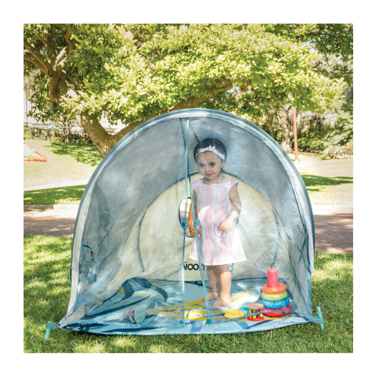 Babymoov UV Protection Foldable Travel Baby Tent for Beach, Park & Outdoor Play - Portable Sun Shelter for Infants & Toddlers