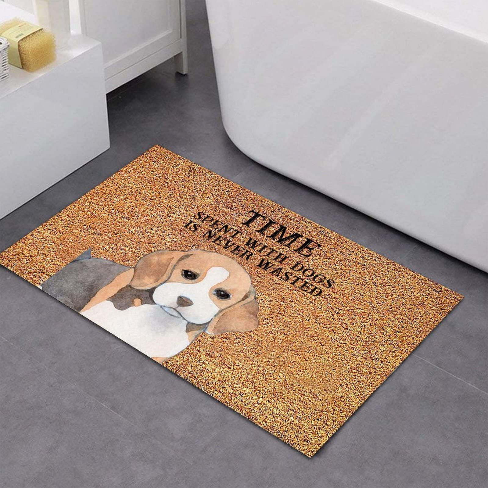 Premium Coconut Coir Mat for Dog Lovers - Durable Indoor/Outdoor Entryway Floor Mat with Quick-Dry Heavy Duty Backing - Perfect Pet Gift for Home, Patio, or Kennel Use