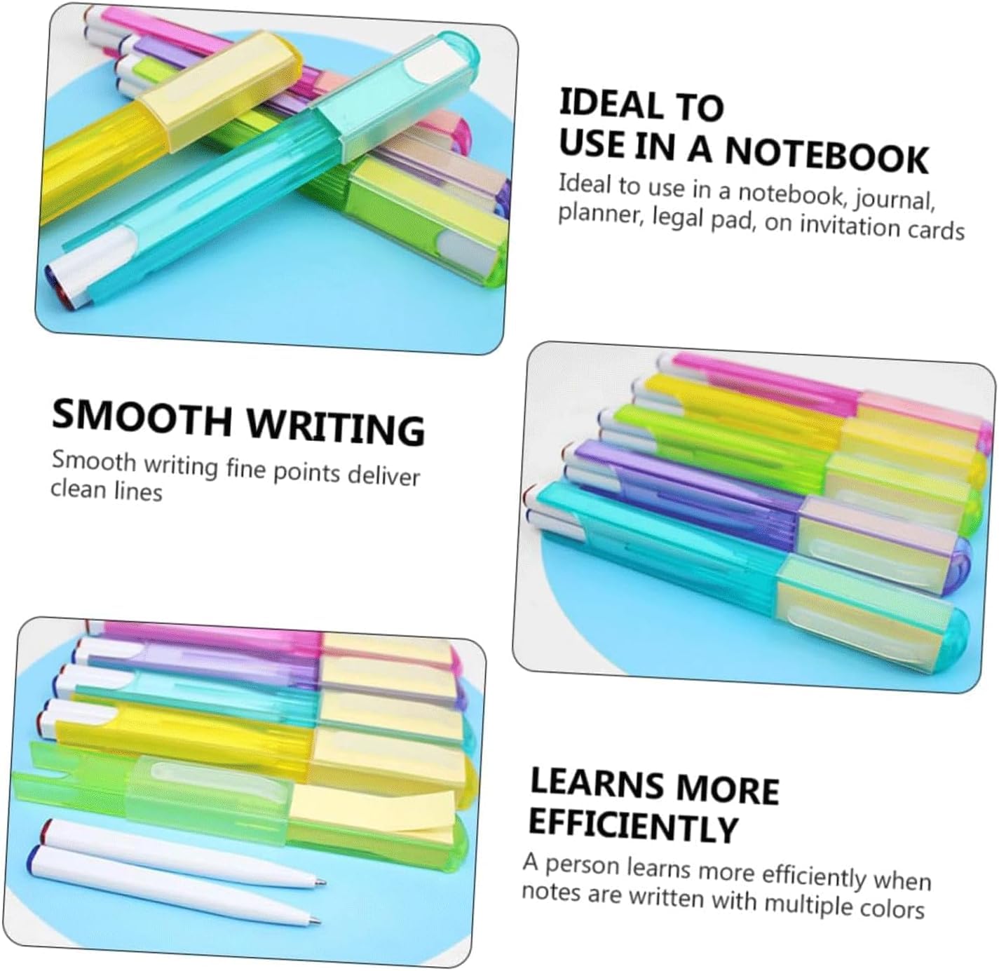 10-Pack Dual-Tip Gel Pens with Quick-Drying Ink - Smooth Writing Ballpoint & Rollerball Pens for School, Office & Business - Perfect for Note Taking, Journaling & Document Signing
