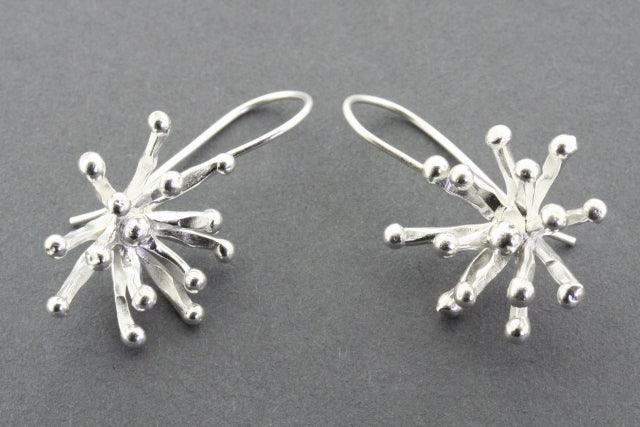Large Agapanthus Flower Earrings for Women – Elegant Floral Dangle Earrings for Weddings, Parties & Special Occasions