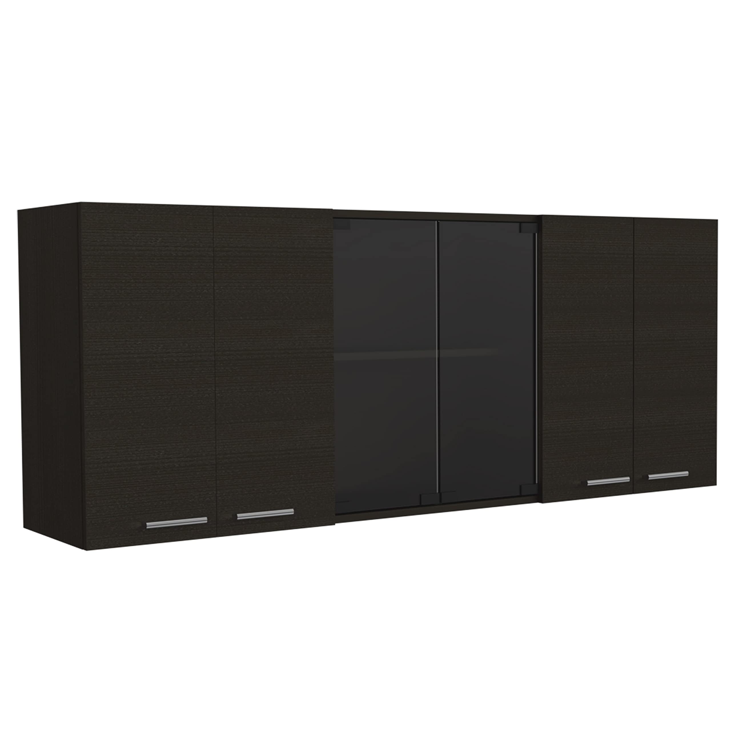 Oceana 150 Wall Cabinet with 4 Doors, 2 Internal Shelves, Plate & Glass Organizer - 24