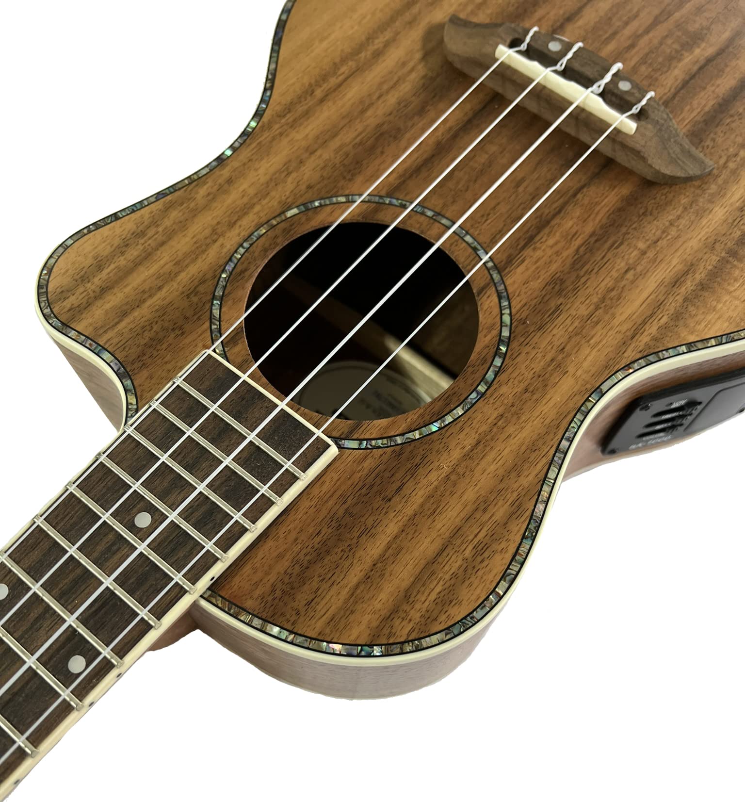 Oscar Schmidt OU6LCE Acoustic Electric Tenor Ukulele - Professional 4-String Hawaiian Guitar with Built-in Tuner & Pickup for Live Performances, Recording & Travel