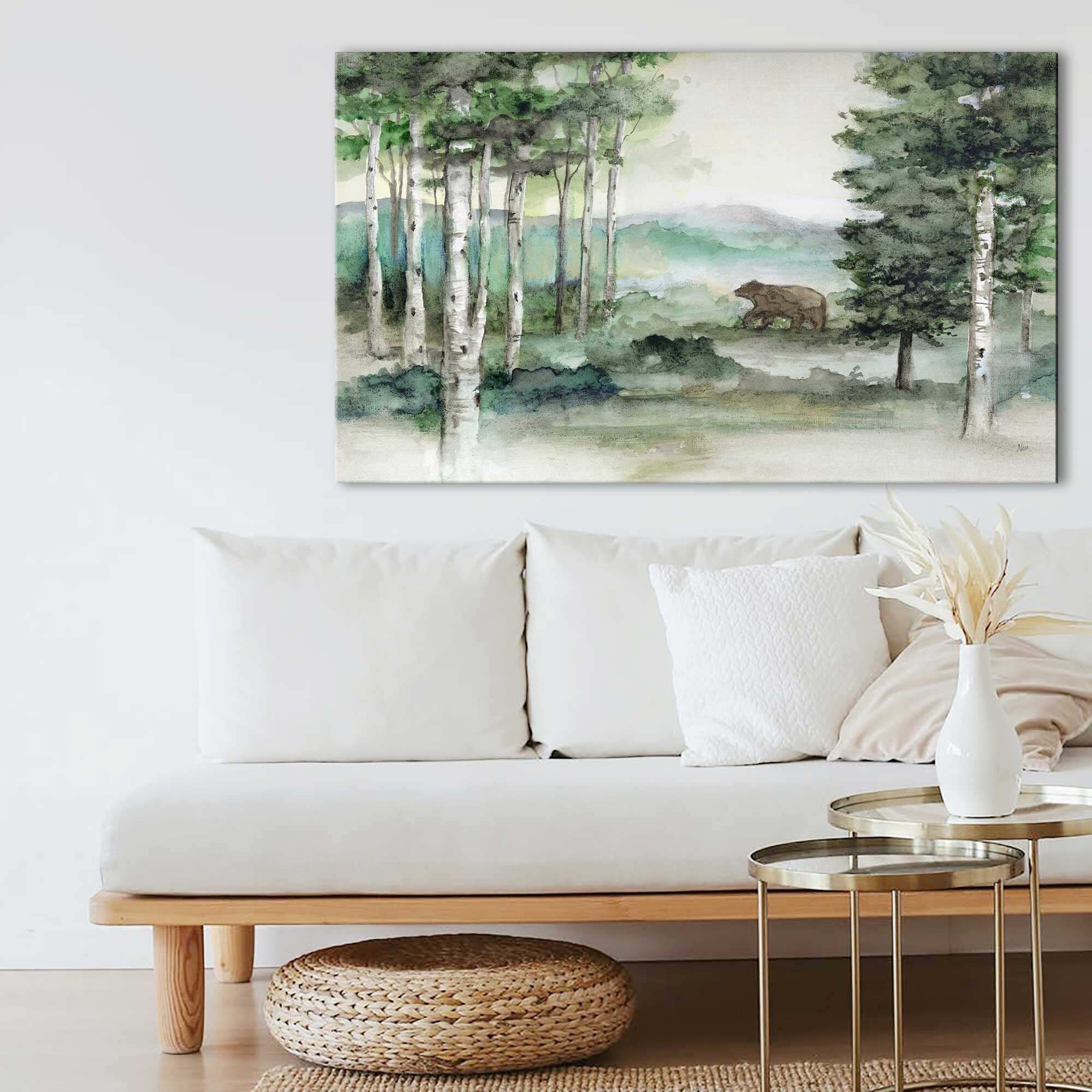 Bear Mountain Horizontal Landscape Art Print on Canvas - Perfect for Living Room, Bedroom & Office Wall Decor