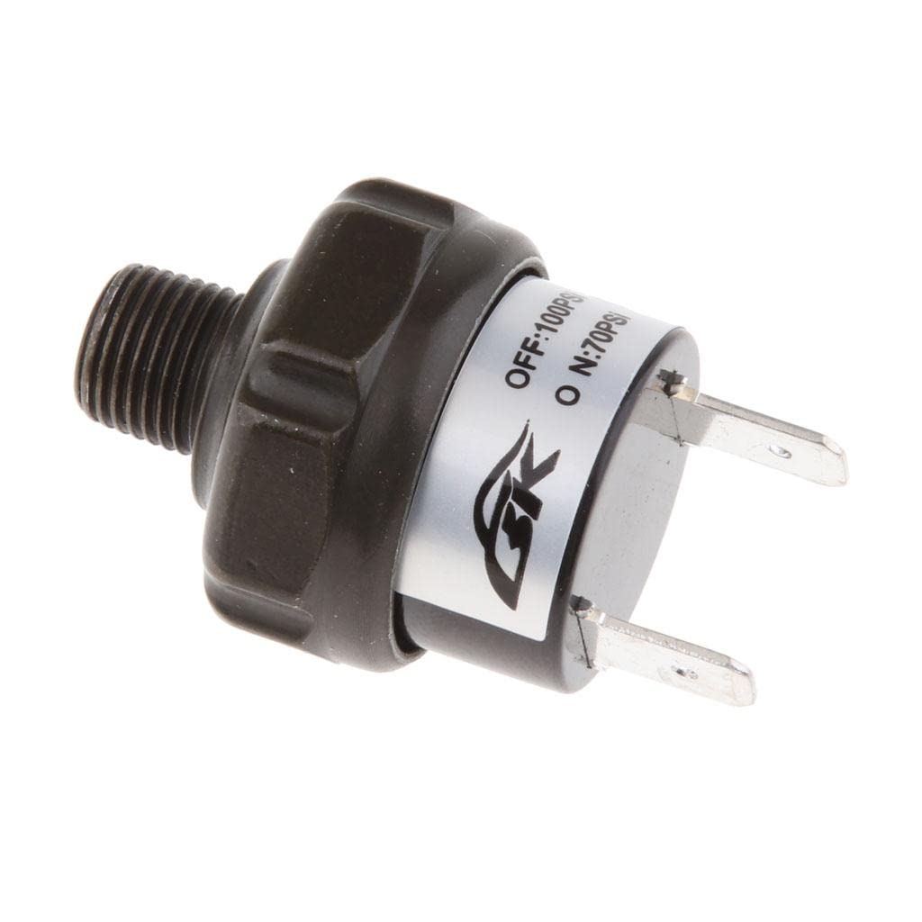 2 Pack 70 PSI Air Pressure Switch for 12V Compressor & Train Air System, 1/8 Inch NPT Port - Perfect for Air Compressors, Pneumatic Tools & Model Train Accessories