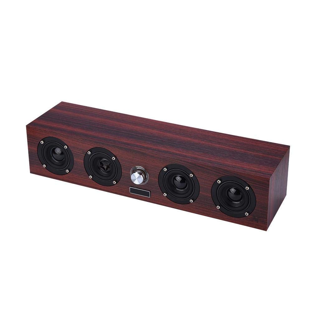 Premium USB Computer Speaker with Wooden Bass - 50MM Loudspeakers for Desktop, Smart TV, Laptop & Mobile | Wired Soundbar for Home Office, Gaming & Music Streaming