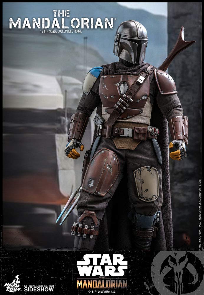 Hot Toys Star Wars The Mandalorian 1/6 Scale Collectible Action Figure - TV Masterpiece Series with Detailed Armor & Accessories - Perfect for Display, Collecting, and Star Wars Fans