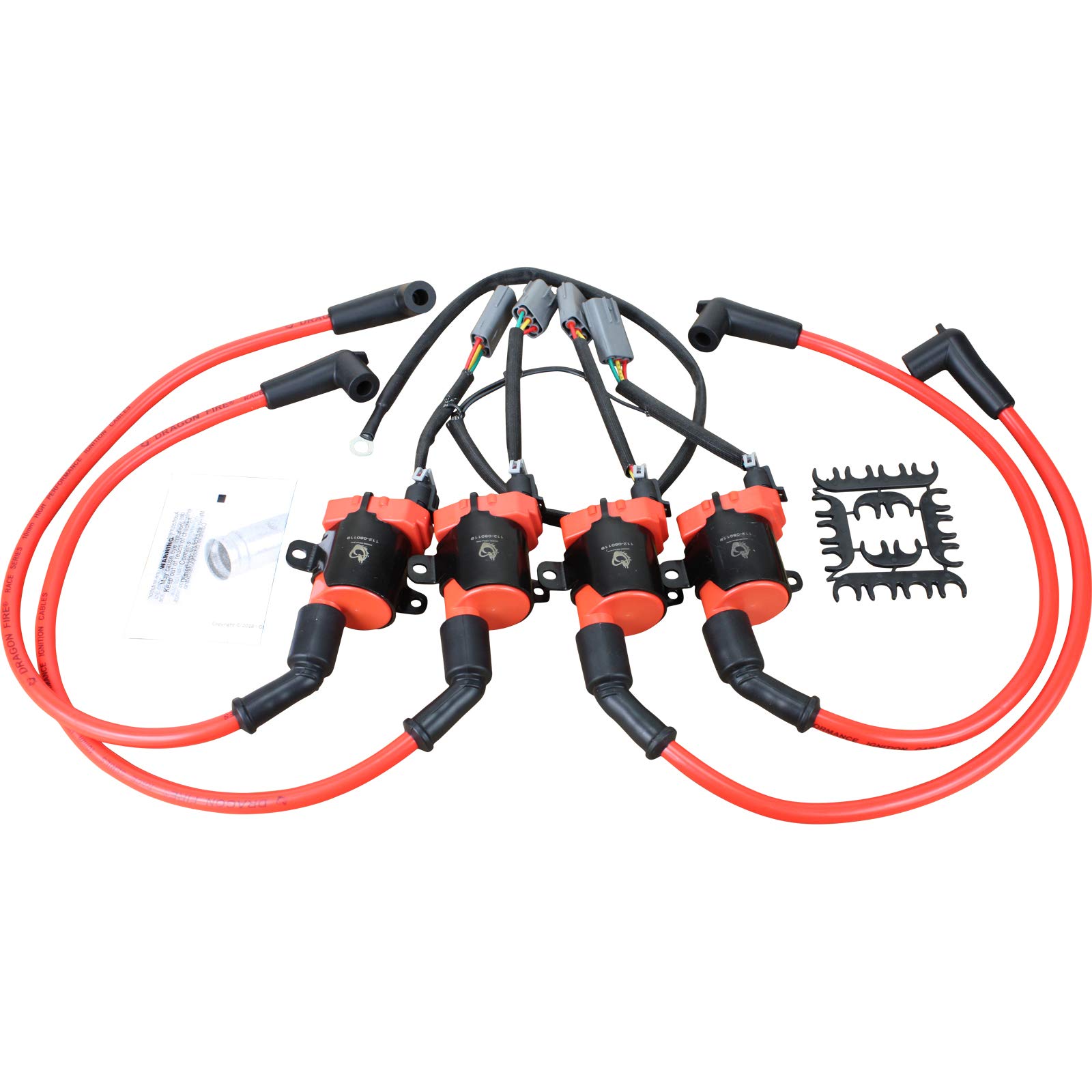 High-Performance AIP Electronics Dragon FIRE LS Coil Conversion Kit - Compatible with 2004-2011 Mazda RX-8 1.3L | OEM Fit Ignition Coil Packs & Spark Plug Wire Set (Kit-1139) | Upgrade for Better Acceleration & Engine Response