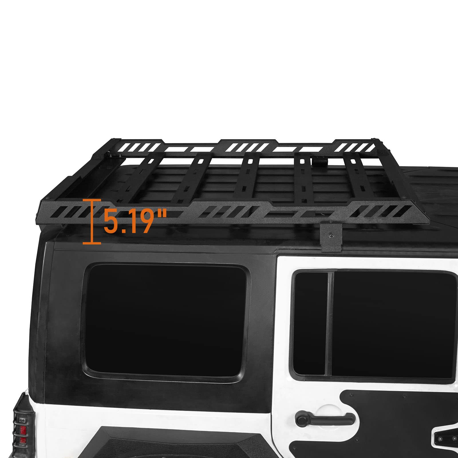 Hooke Road Heavy Duty Roof Rack Cargo Basket for 2007-2018 Jeep Wrangler JK Unlimited 4-Door | Durable Aluminum Luggage Carrier | Perfect for Camping, Off-Road Adventures & Outdoor Gear Storage