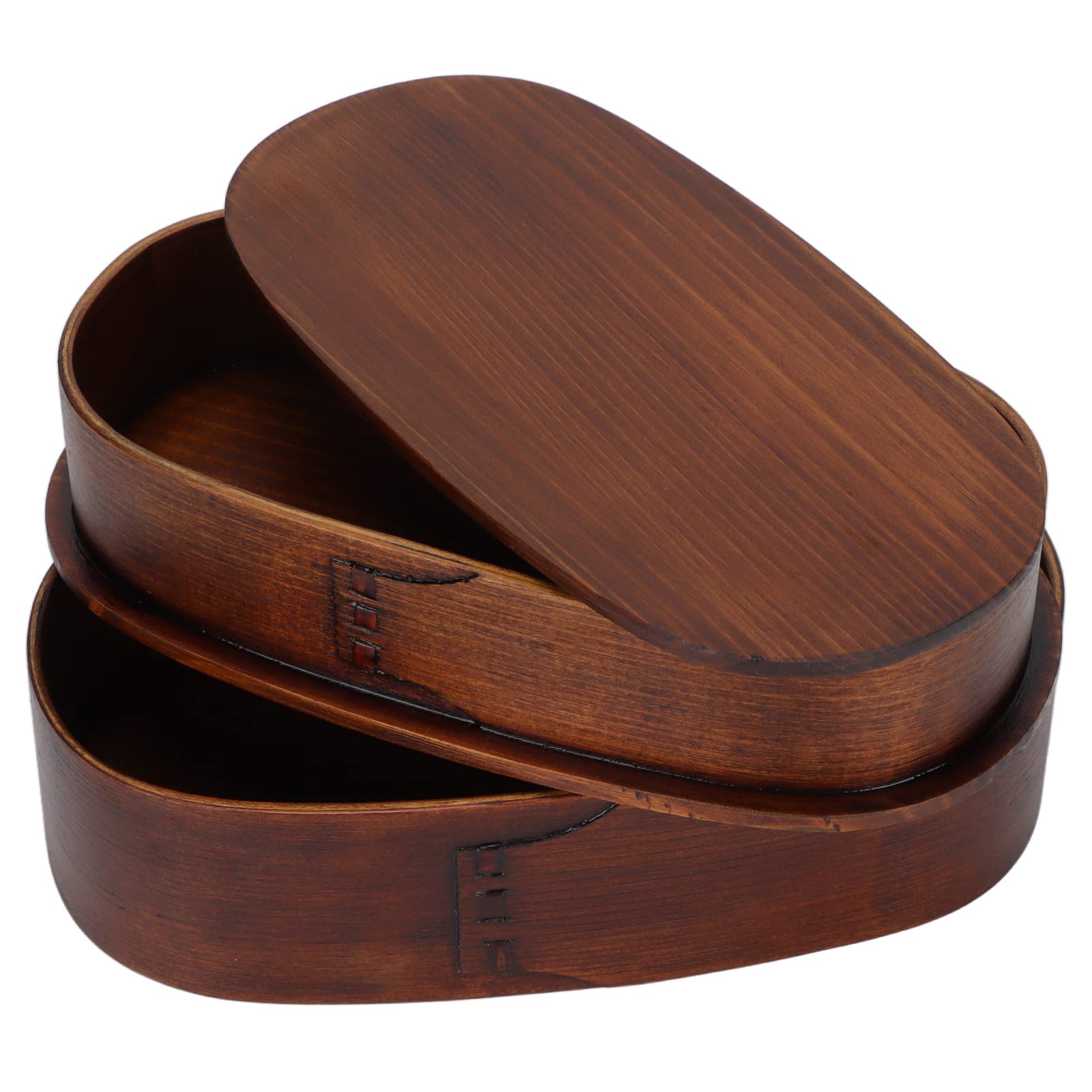 2-Layer Japanese Wooden Bento Box - Leak-Proof Food Storage Container for Kids & Adults | Perfect for Lunch, Hiking, Office, School & Outdoor Activities