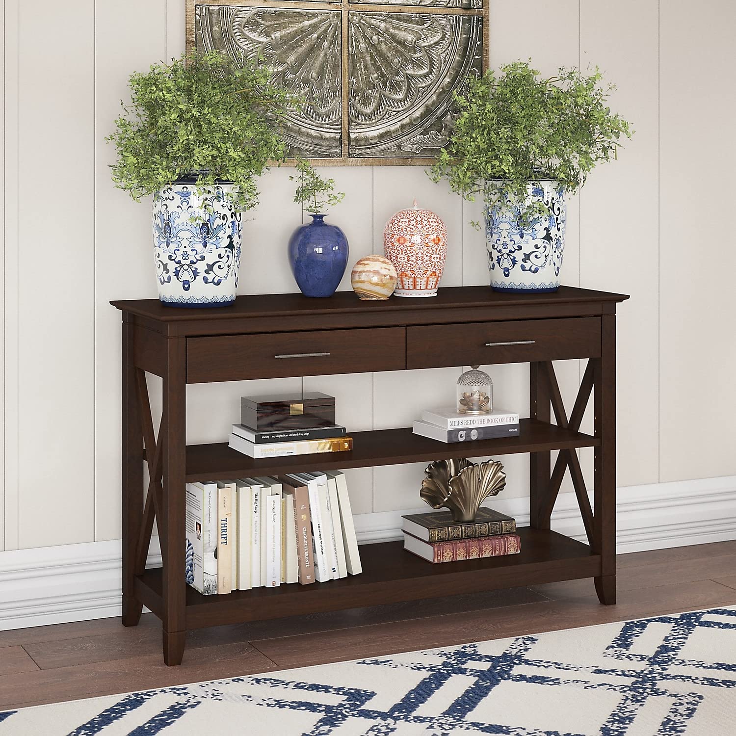 Narrow Console Table with Storage - 47