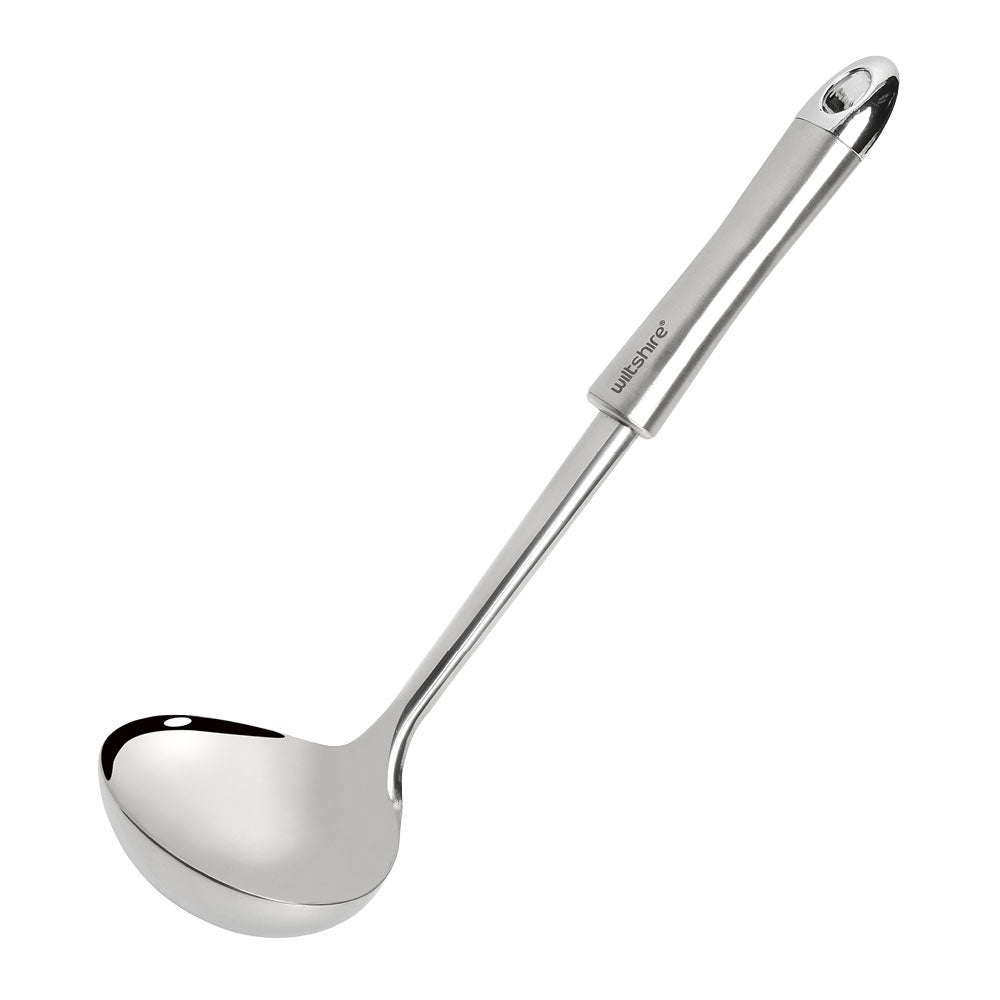 Premium Stainless Steel Soup Ladle - Heavy Duty Commercial Kitchen Tool for Serving Soups, Stews, and Sauces - Ideal for Restaurants, Catering, and Home Cooking