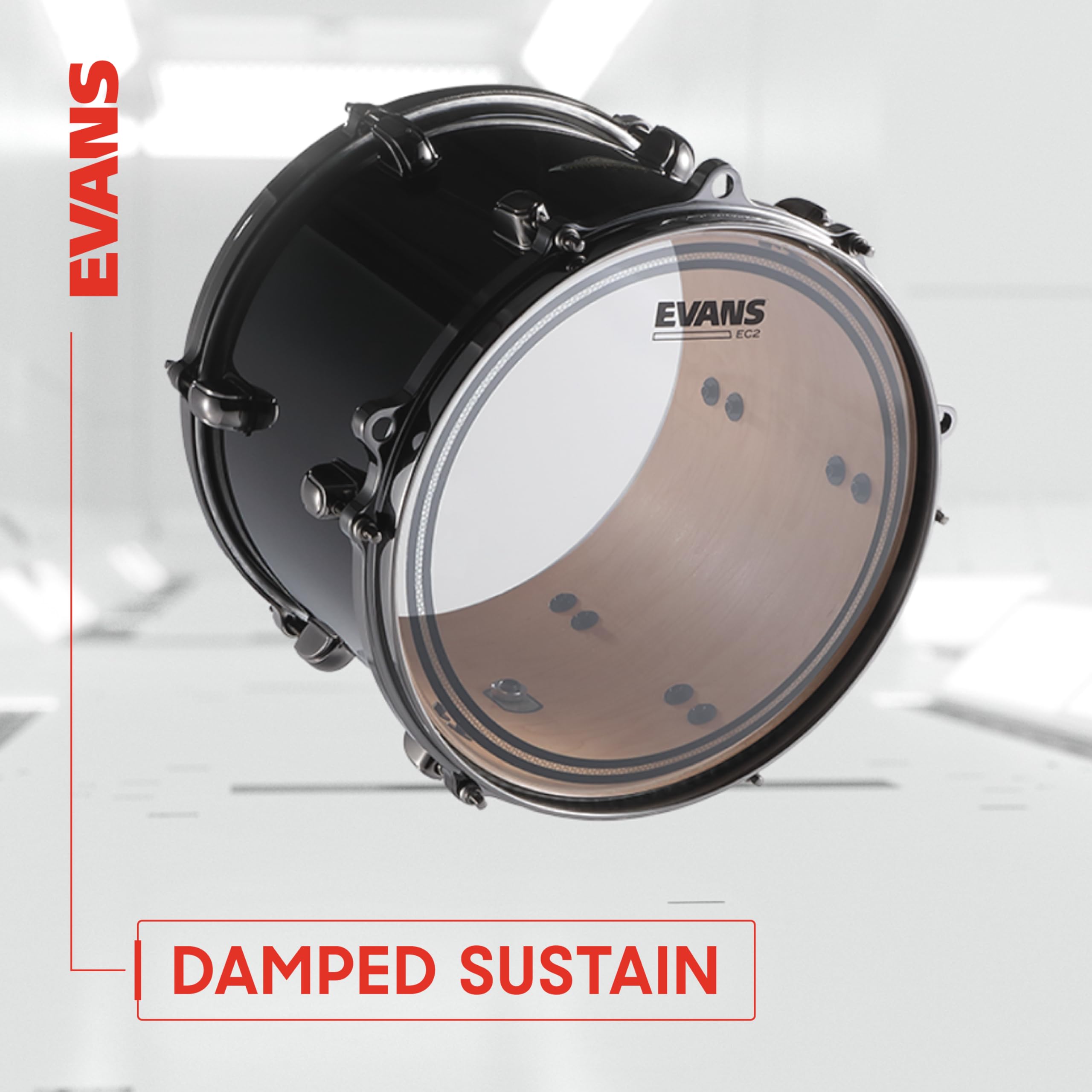 Evans EC2S Coated Tom Drumhead 10 Inch - Premium Drum Head for Professional Drummers | Perfect for Live Performances, Studio Recording & Practice Sessions