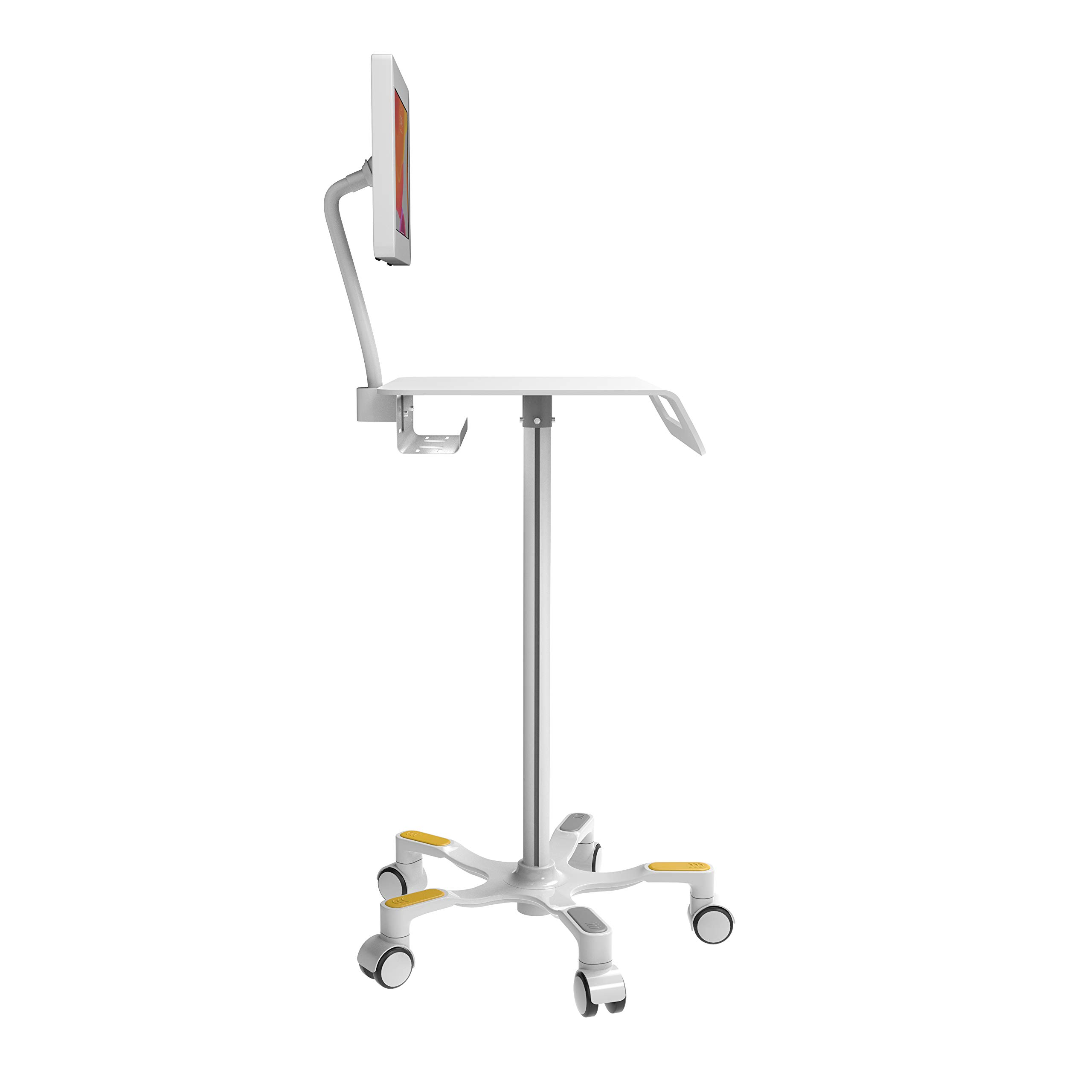 Medical Grade Floor Stand with Paragon Premium Locking Enclosure - Compatible with iPad 11 (A16), Pro 11-inch M4, Air 11-inch M3, iPad 10th Gen & Galaxy Tablets - Secure Tablet Holder for Hospitals, Clinics & Healthcare Facilities (PAD-MEDVFSE)