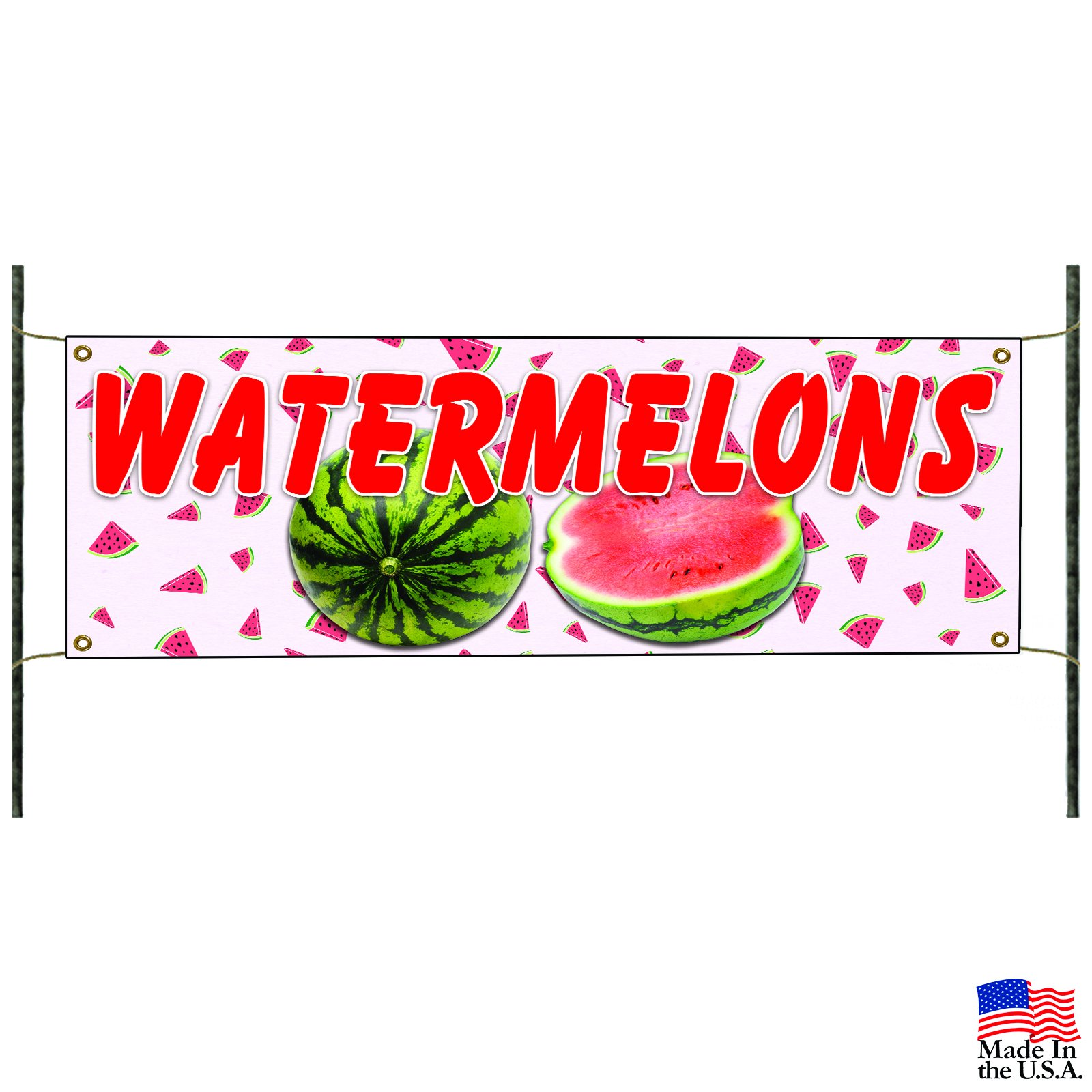 Fresh Watermelons - Premium Fruit Shop Vinyl Banner Sign for Storefront Advertising & Promotions