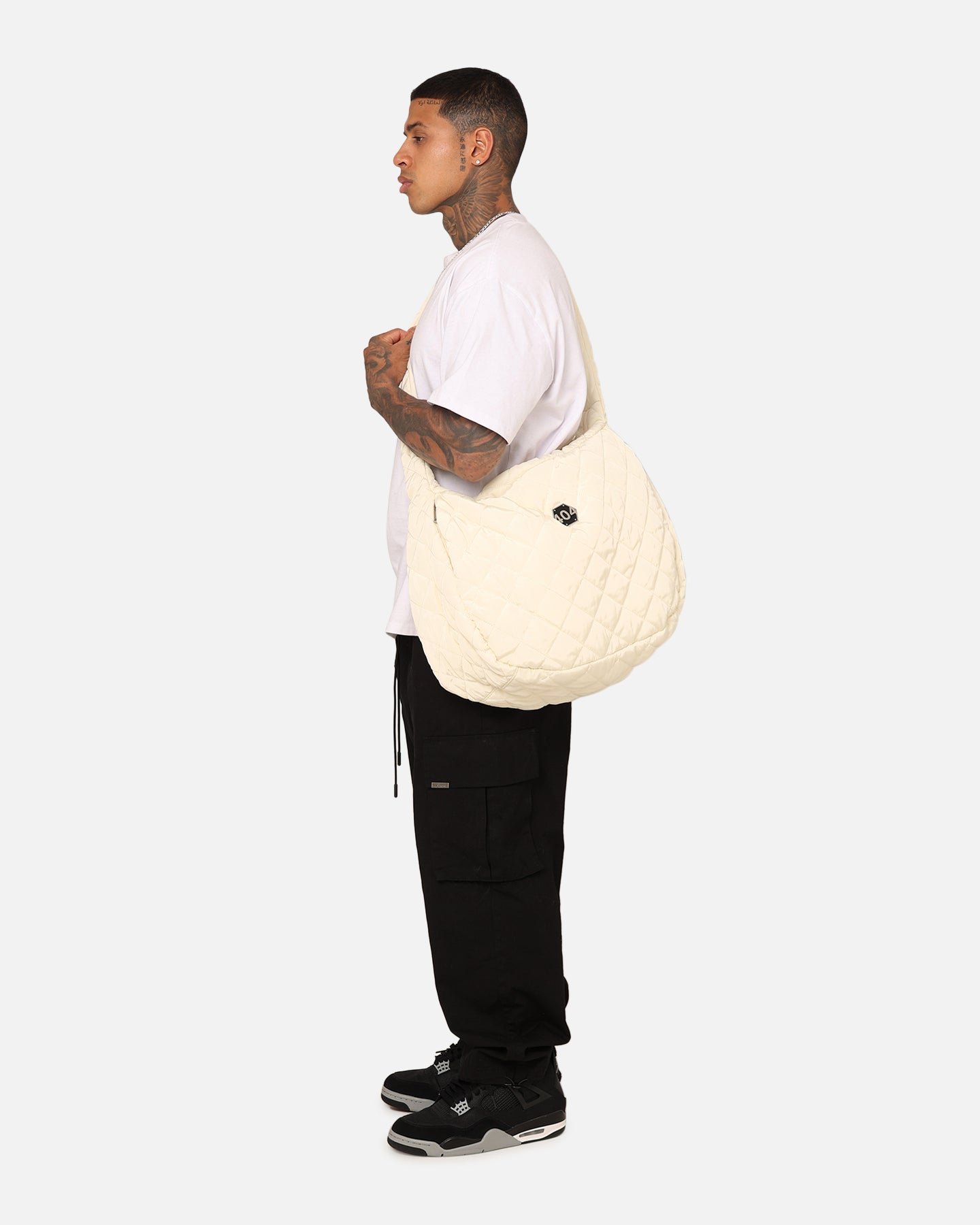 404 Quilted Side Bag in Off White - Stylish Crossbody Purse for Women, Perfect for Daily Use, Travel & Shopping
