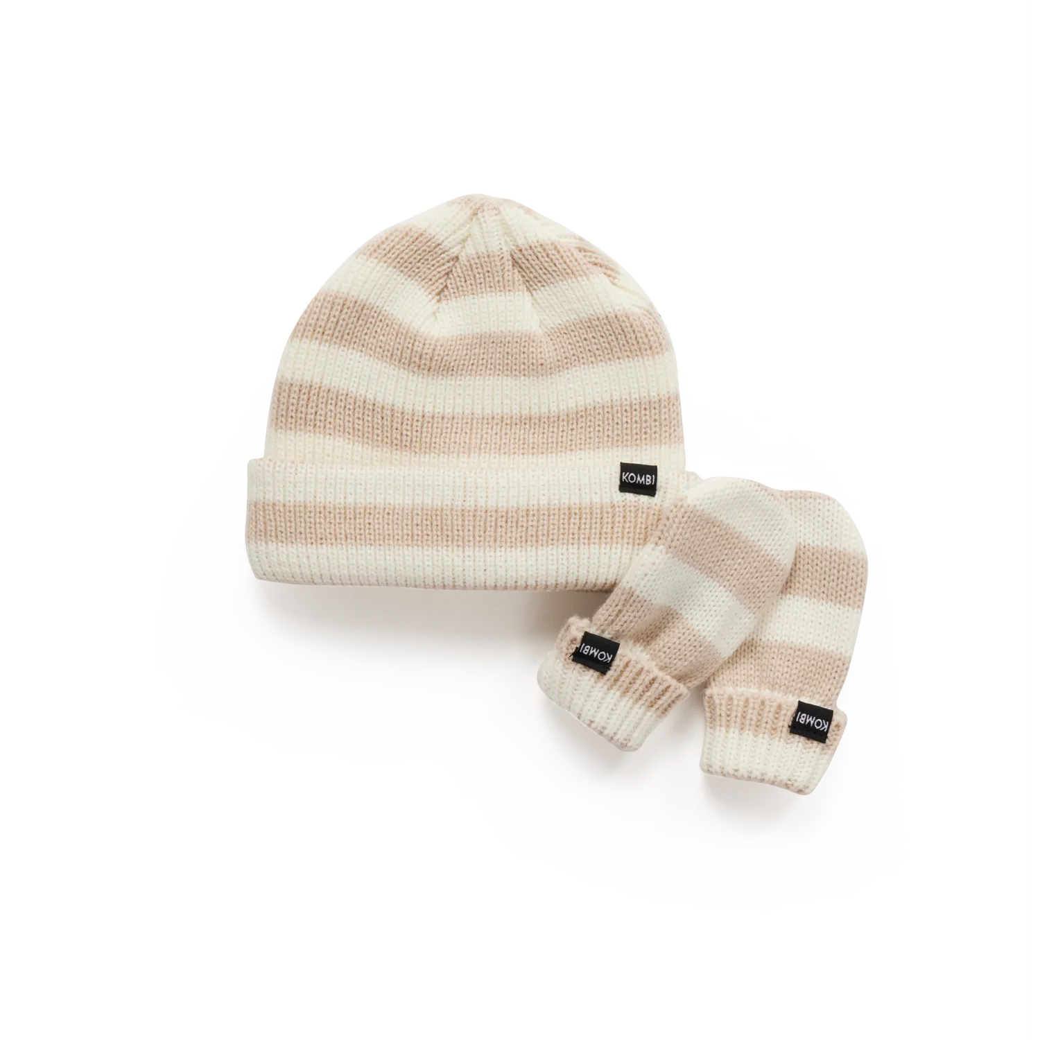 Kombi Moonstone Little One Infant Knit Hat and Mitten Set - Soft Baby Winter Accessories for Newborns - Perfect for Cold Weather, Outdoor Adventures & Photo Shoots